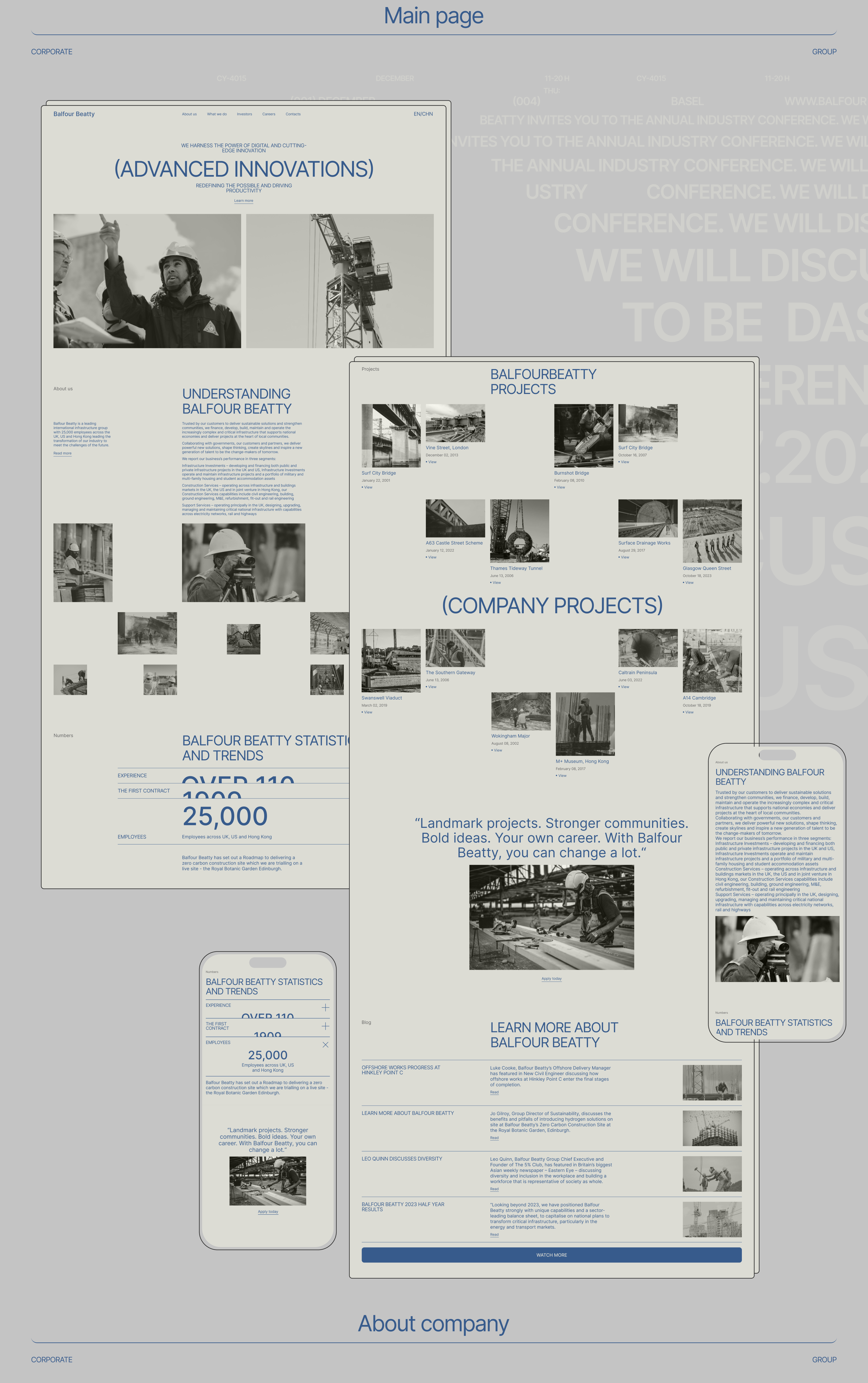 Сorporate Website Balfour Beatty UX/UI — Изображение №5 — Интерфейсы, Брендинг на Dprofile