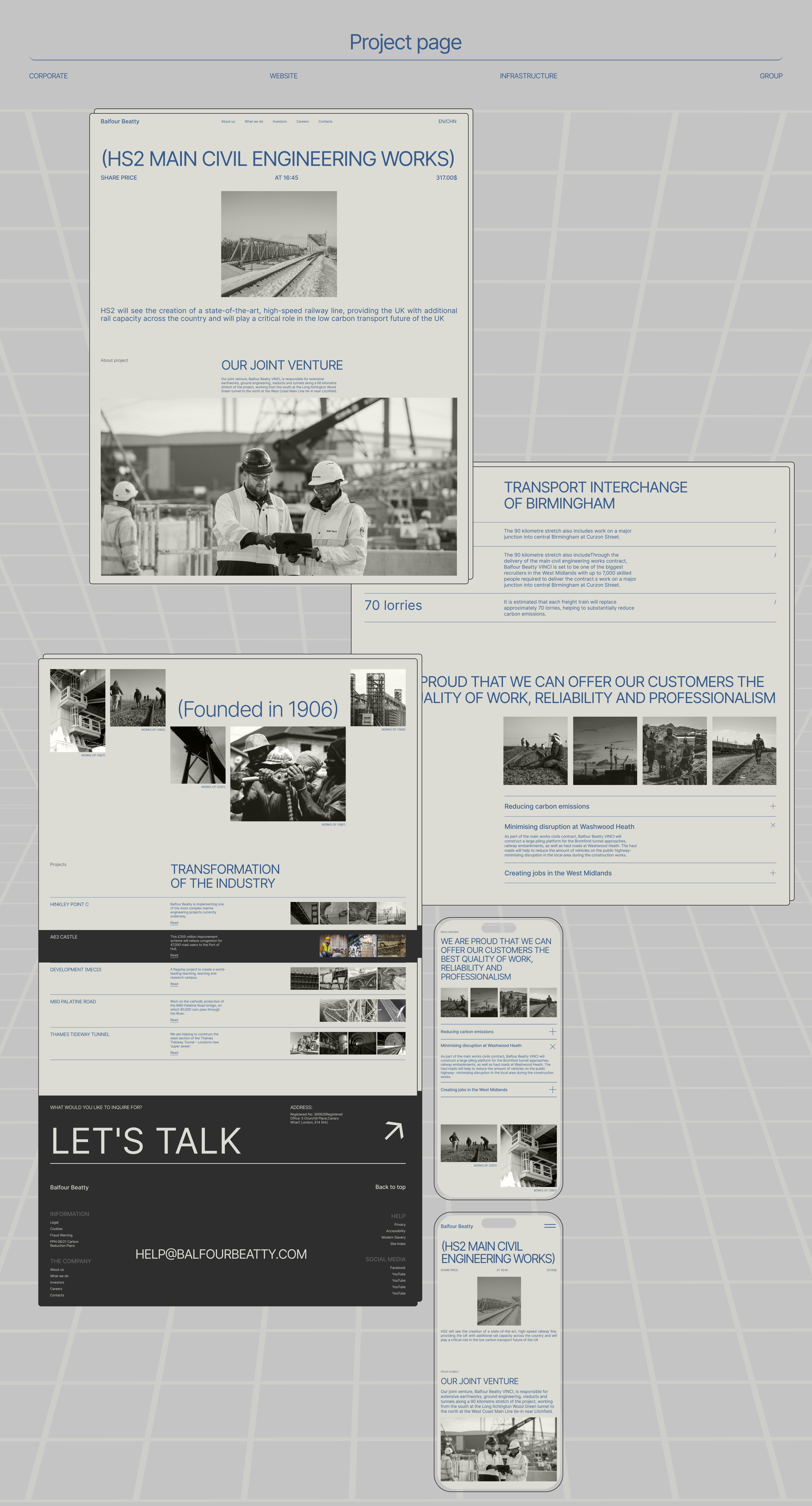 Сorporate Website Balfour Beatty UX/UI — Изображение №2 — Интерфейсы, Брендинг на Dprofile