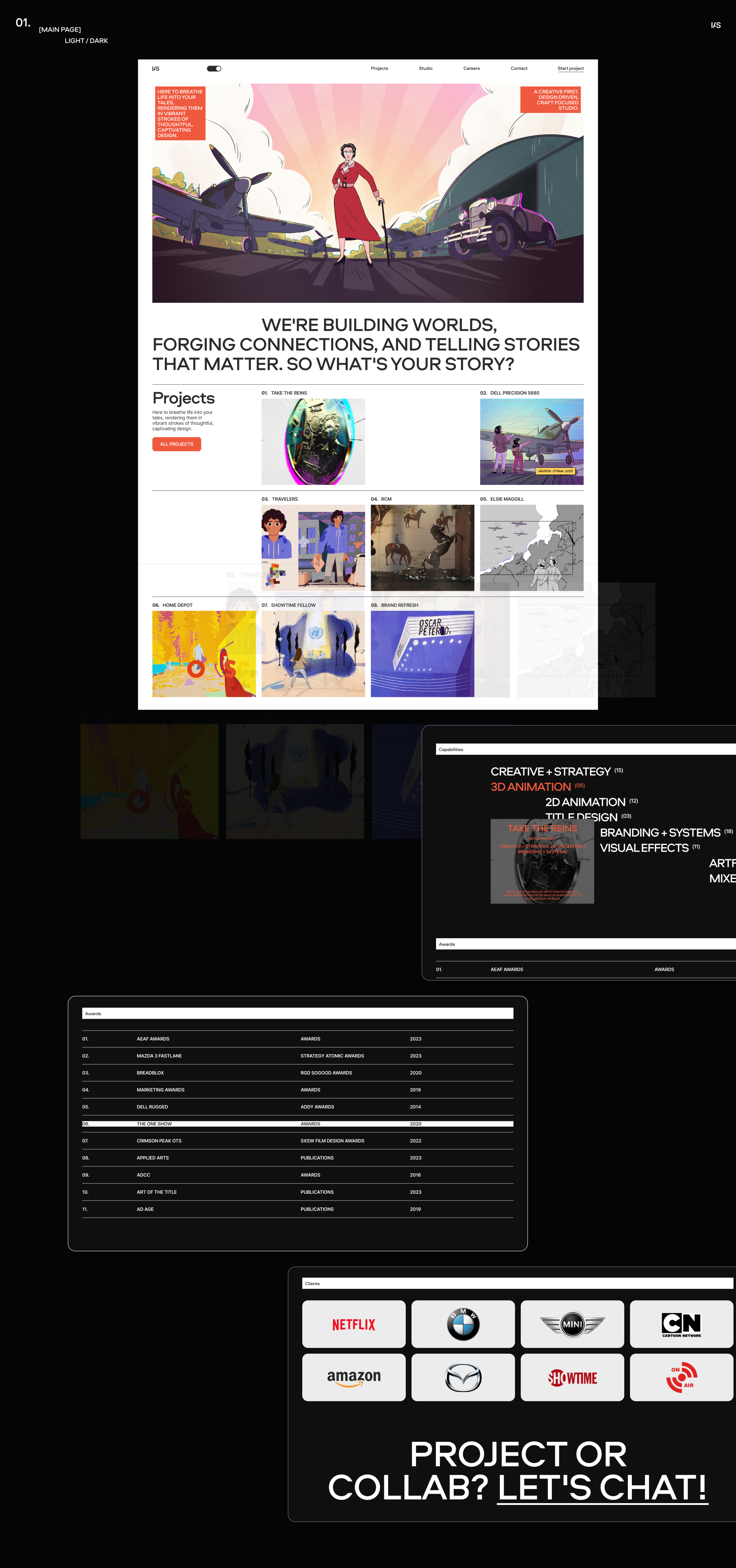 IAMSTATIC agency's website — Изображение №2 — Интерфейсы, Брендинг на Dprofile