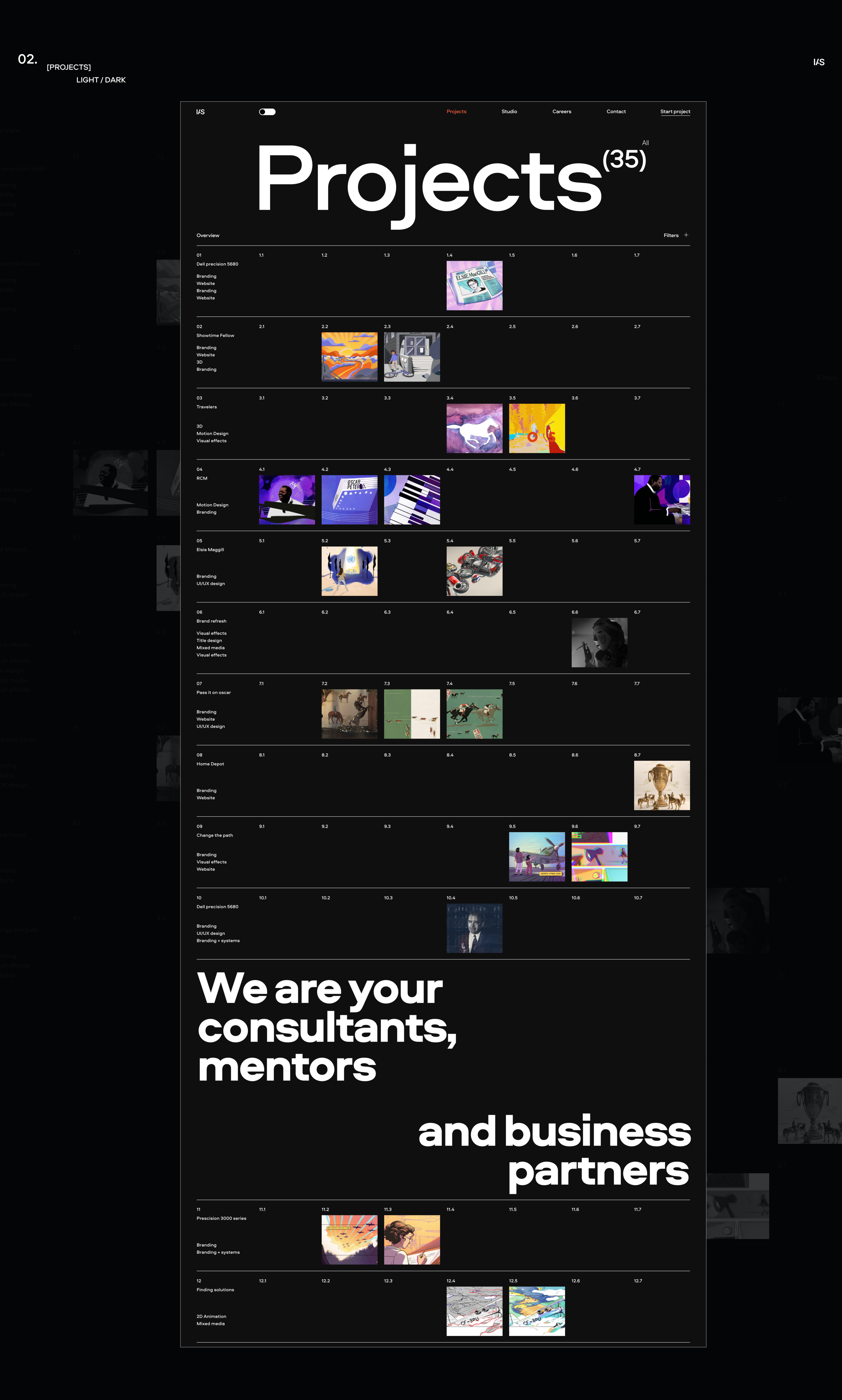 IAMSTATIC agency's website — Изображение №4 — Интерфейсы, Брендинг на Dprofile