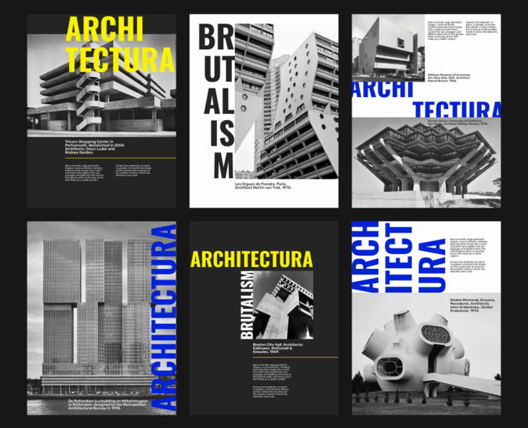 Posters—Brutalism. Architectura — Брендинг, Графика на Dprofile