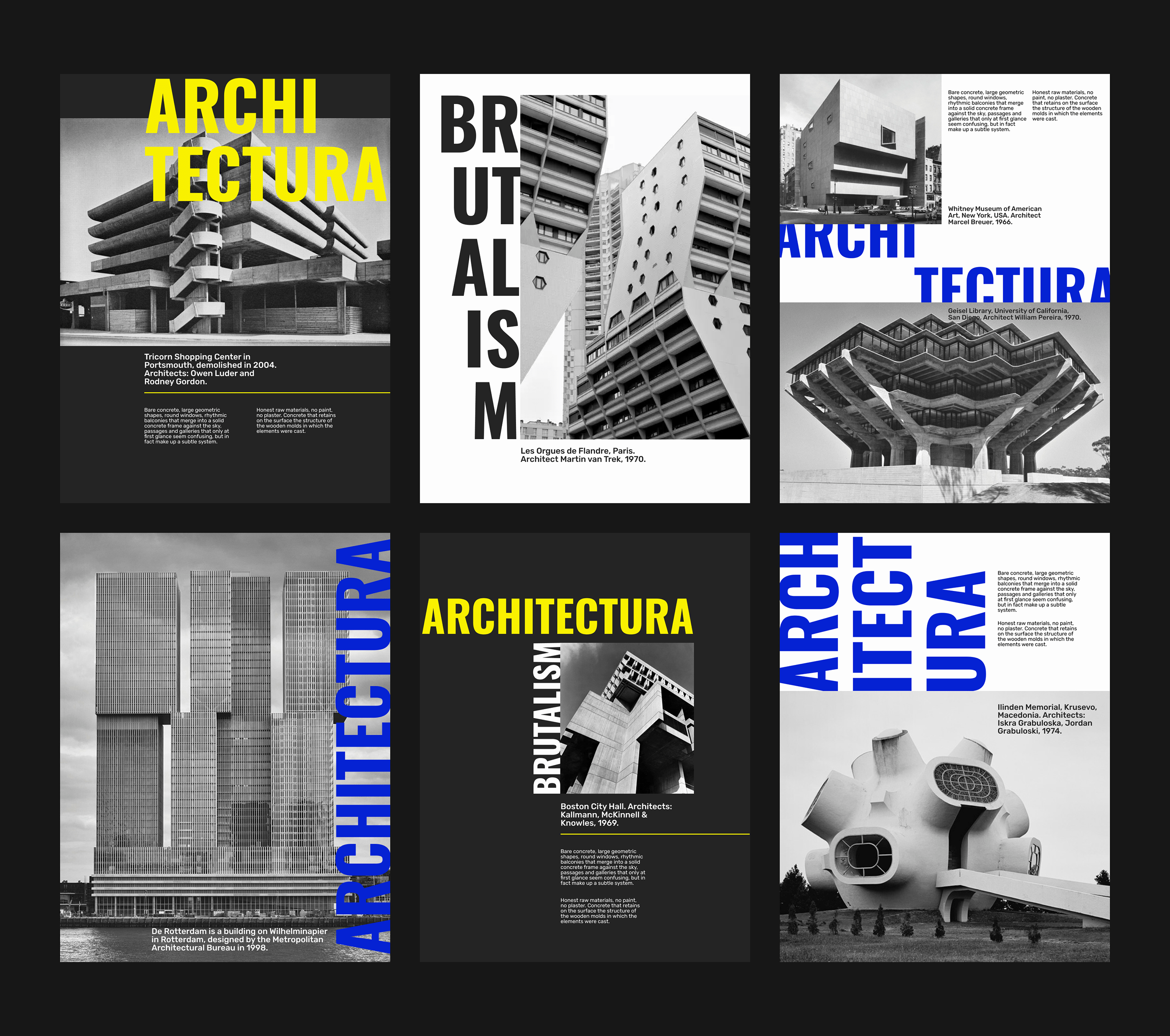 Posters—Brutalism. Architectura — Изображение №3 — Брендинг, Графика на Dprofile