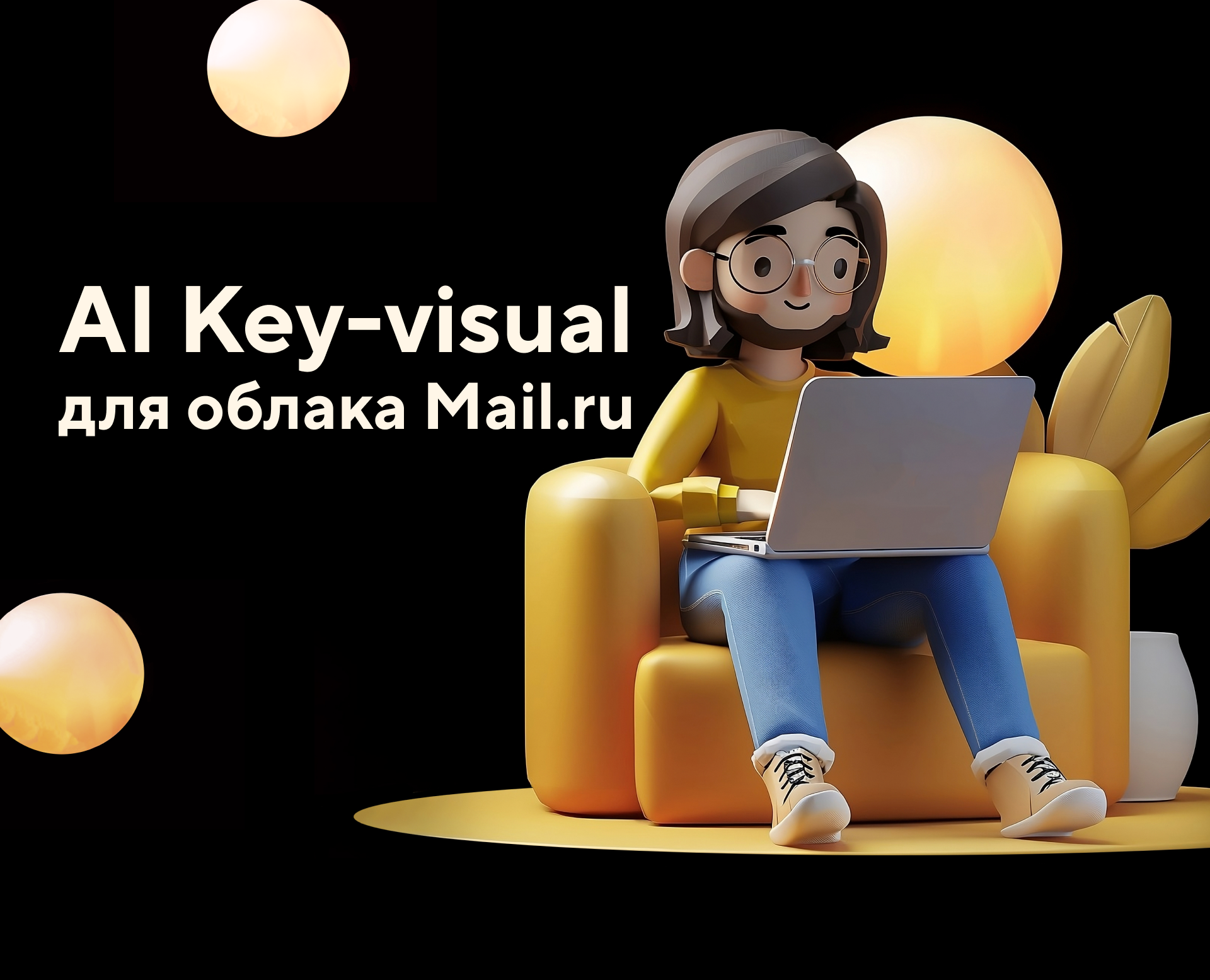 AI Key-visual для облака Mail.ru — Маркетинг на Dprofile