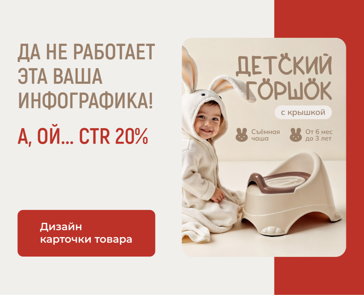 Дизайн карточки товара | Детские товары — Графика, Маркетинг на Dprofile