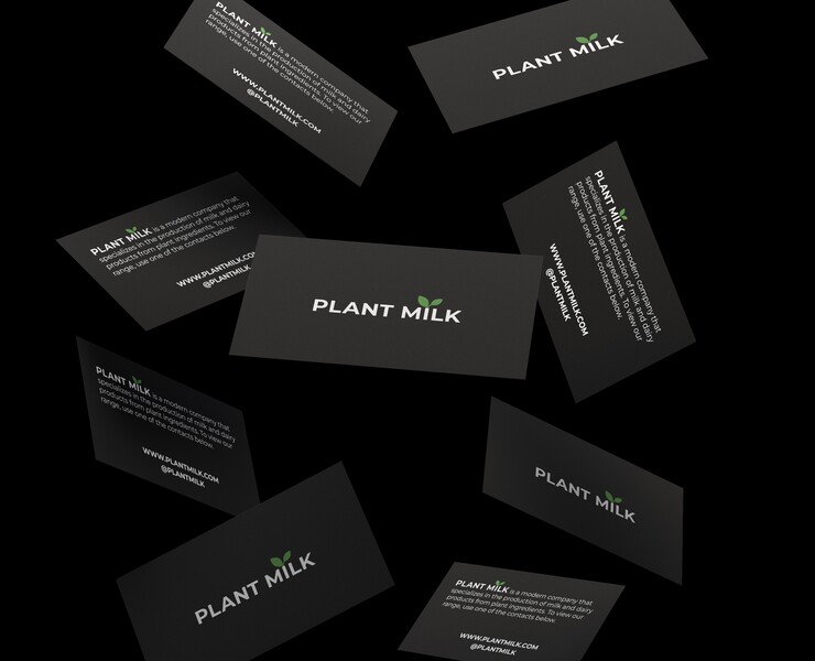 Plant Milk / logo / business card / package — Брендинг на Dprofile