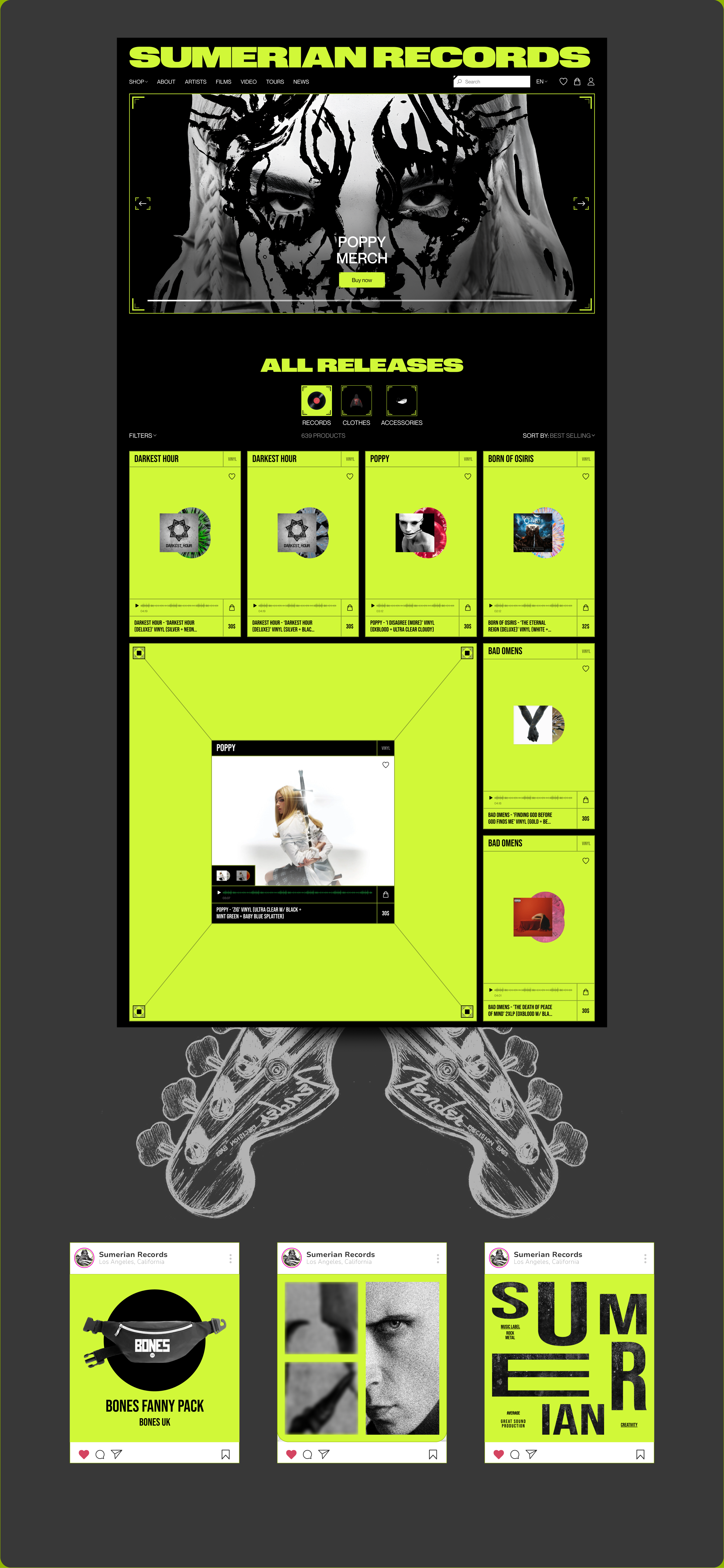 Sumerian Records | e-commerce — Изображение №3 — Интерфейсы на Dprofile