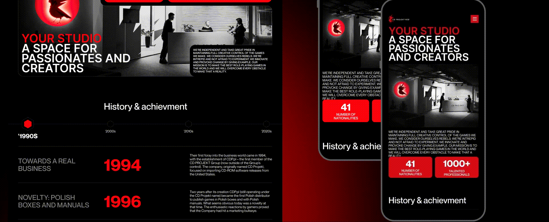 CD PROJECT RED | Corporate Website — Изображение №7 — Интерфейсы на Dprofile