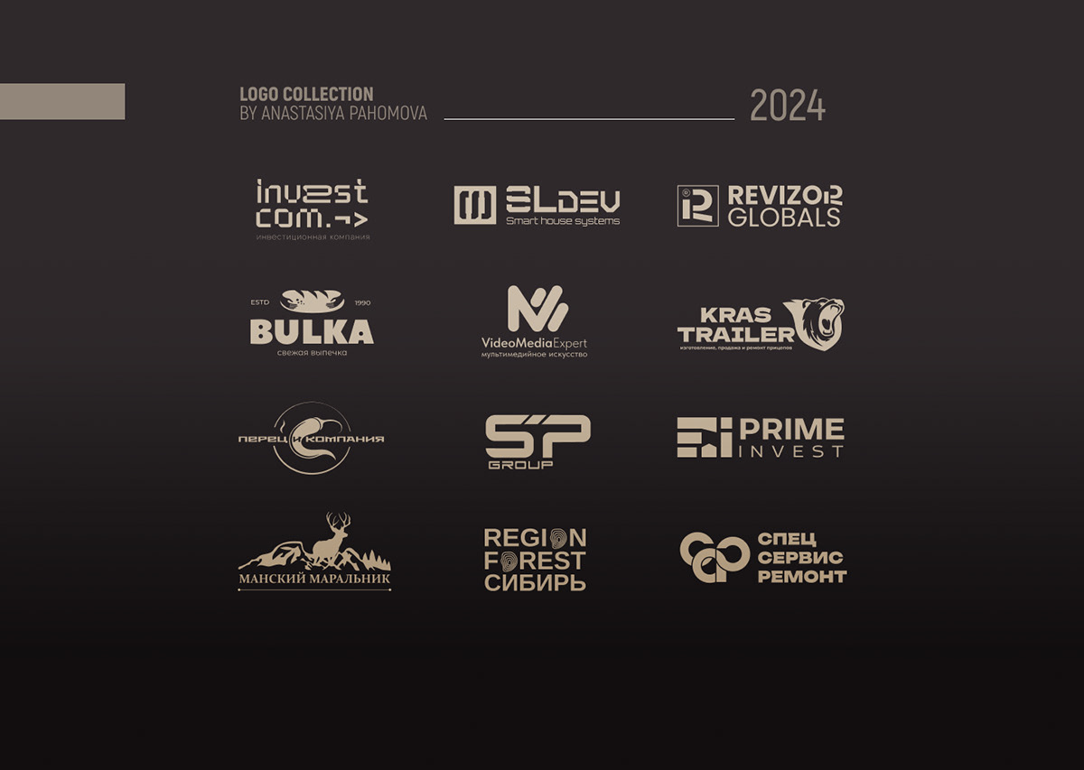 Logotype collection-2 2024 | Логофолио-2 2024 — Изображение №1 — Брендинг, Графика на Dprofile