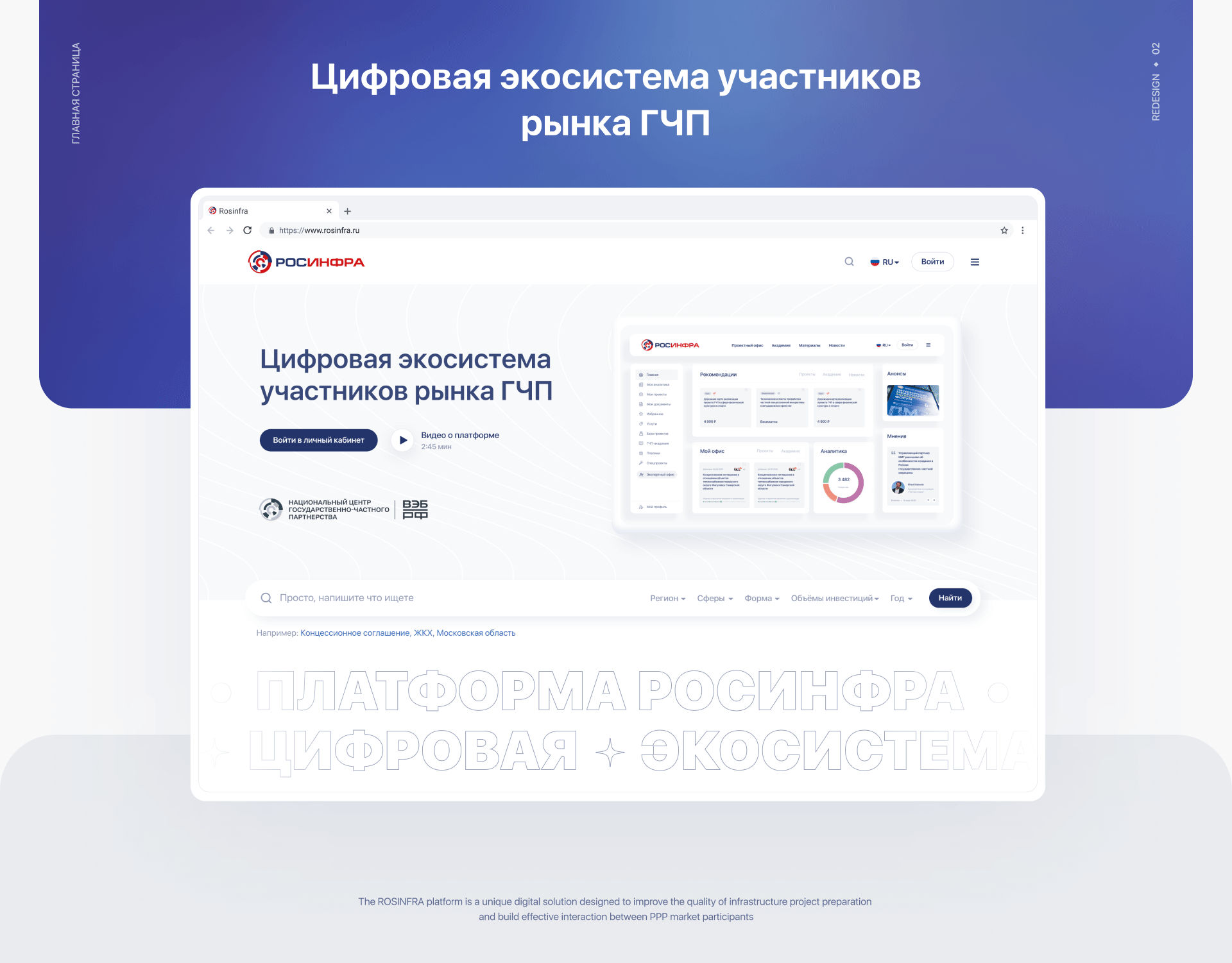 Платформа «РОСИНФРА» — Изображение №2 — Интерфейсы, Брендинг, Графика на Dprofile