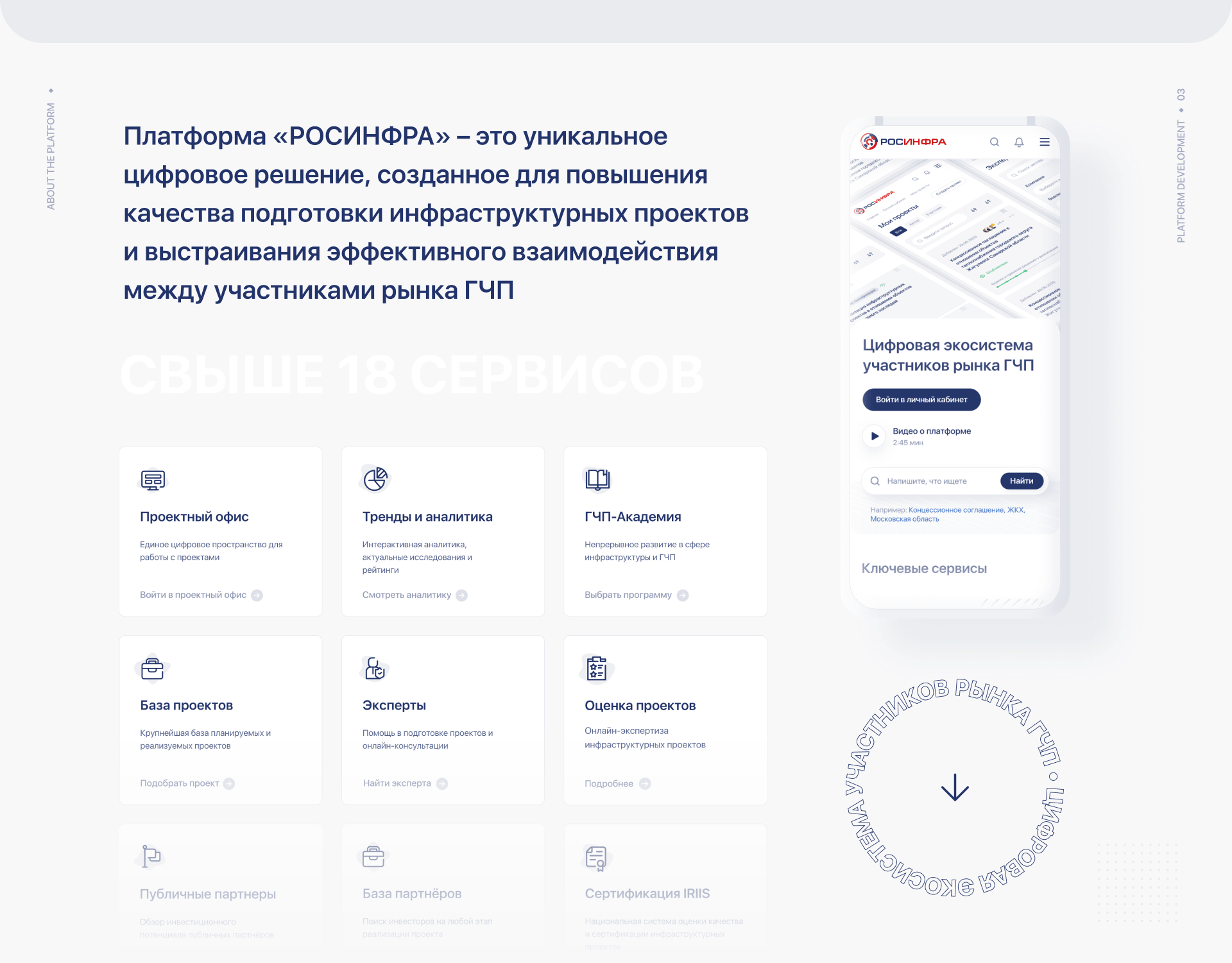Платформа «РОСИНФРА» — Изображение №3 — Интерфейсы, Брендинг, Графика на Dprofile
