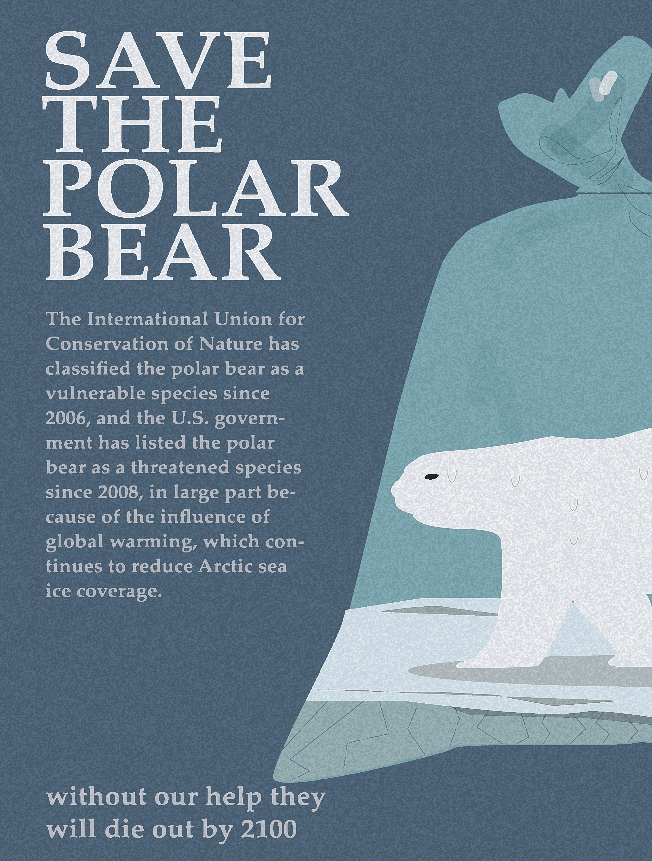 on the verge pf extinction. polar bear. — Изображение №2 — Иллюстрация на Dprofile