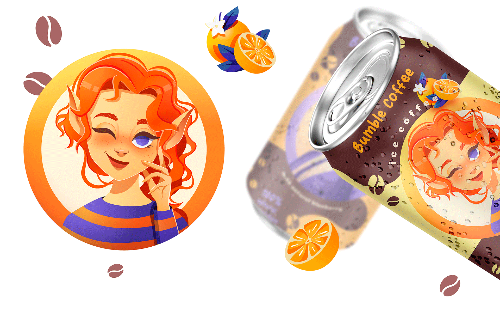Ice Cofee. Упаковка. Холодный кофе Elforia — Изображение №5 — Иллюстрация на Dprofile