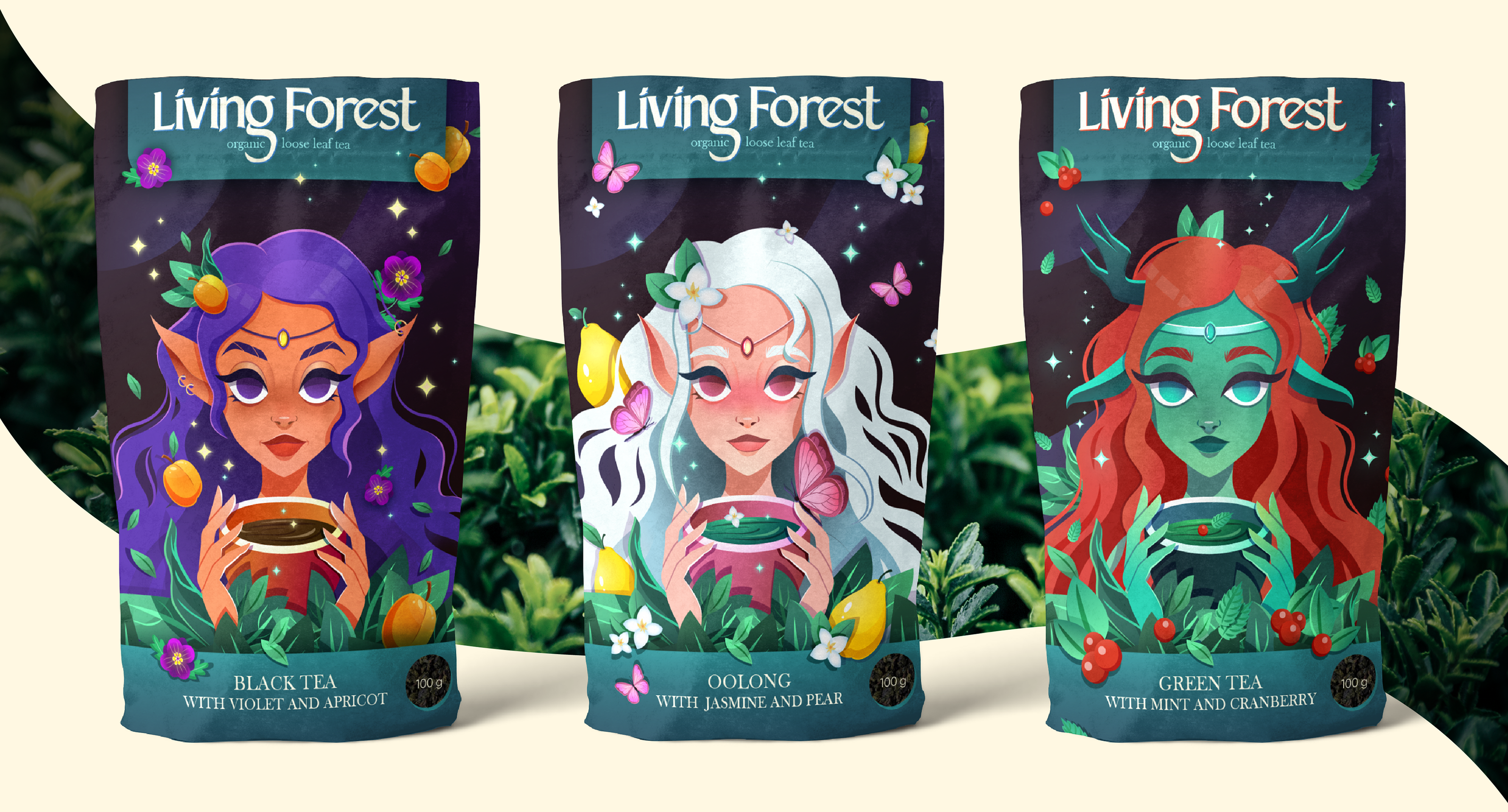 Tea Packaging Living Forest — Изображение №10 — Брендинг, Иллюстрация на Dprofile