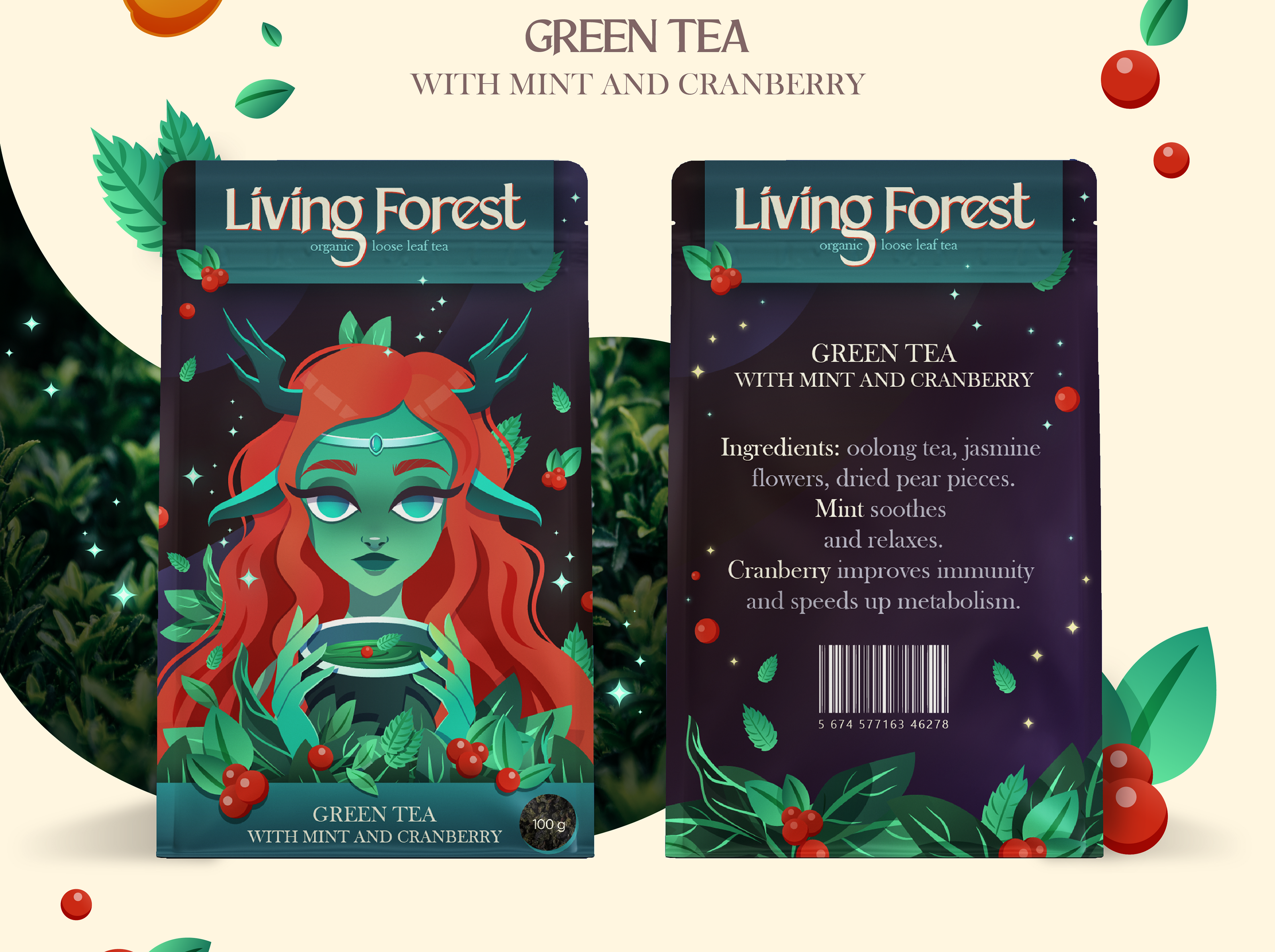 Tea Packaging Living Forest — Изображение №4 — Брендинг, Иллюстрация на Dprofile