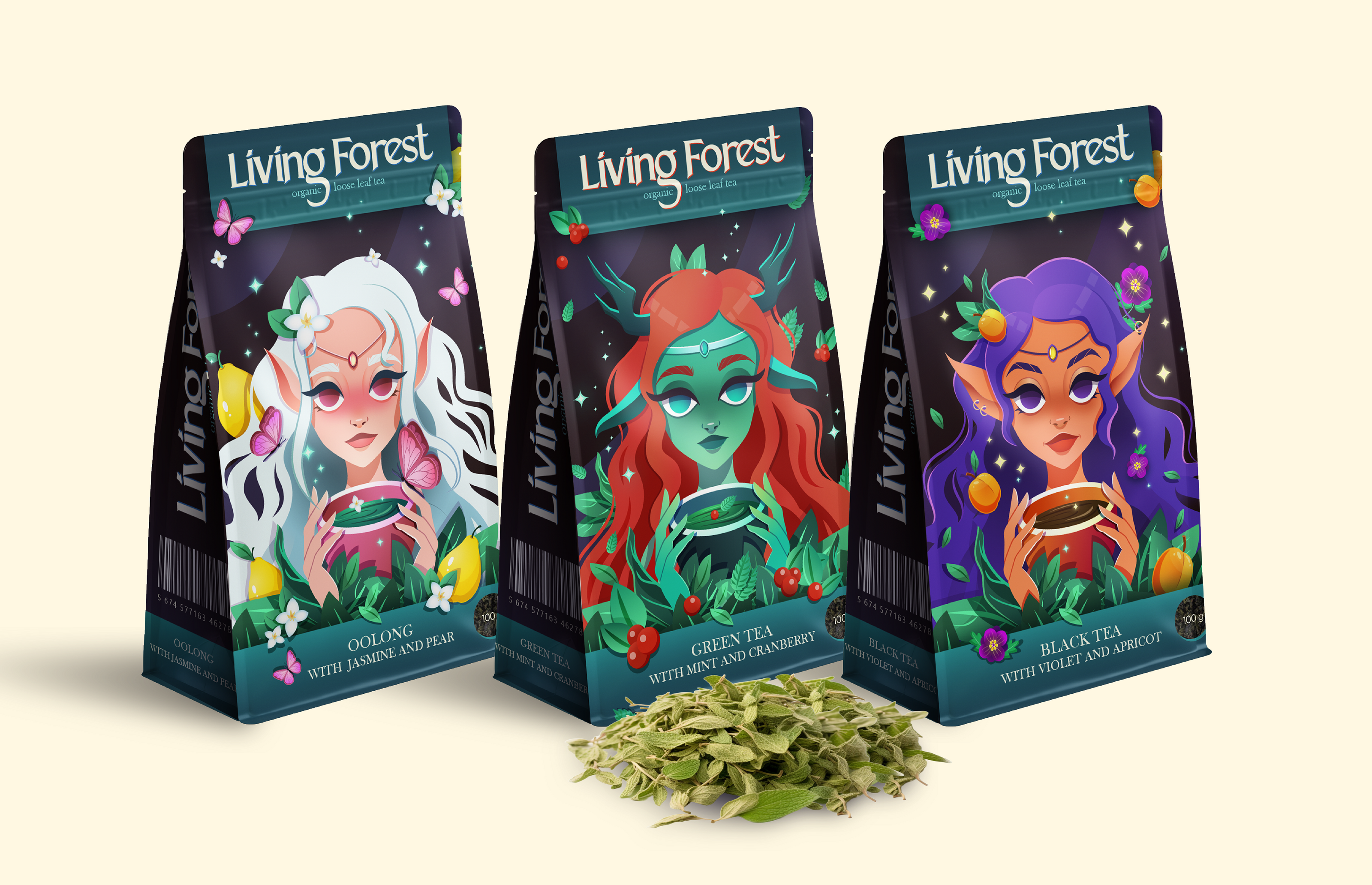 Tea Packaging Living Forest — Изображение №6 — Брендинг, Иллюстрация на Dprofile