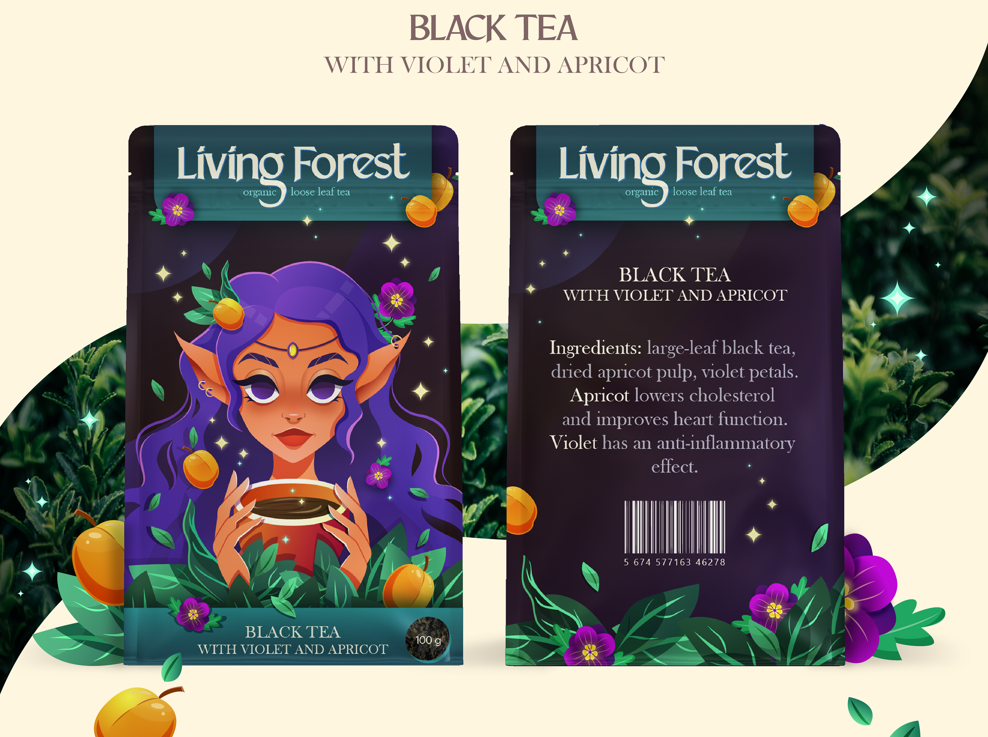 Tea Packaging Living Forest — Изображение №3 — Брендинг, Иллюстрация на Dprofile