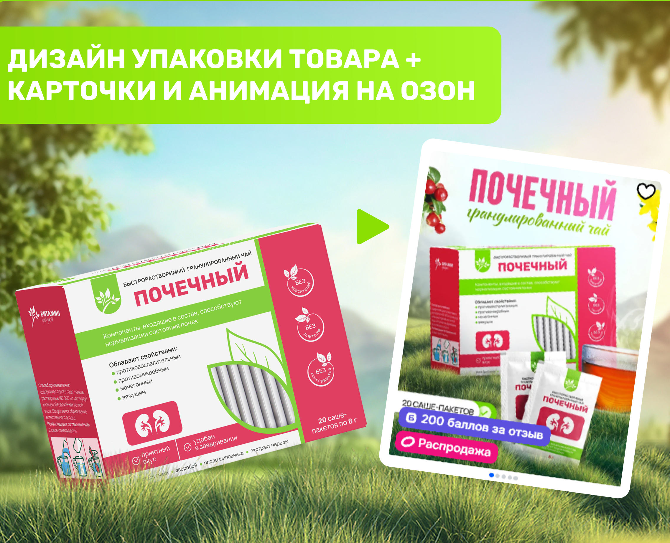 Дизайн упаковки товара + Инфографика + Анимация — Брендинг, Анимация на Dprofile