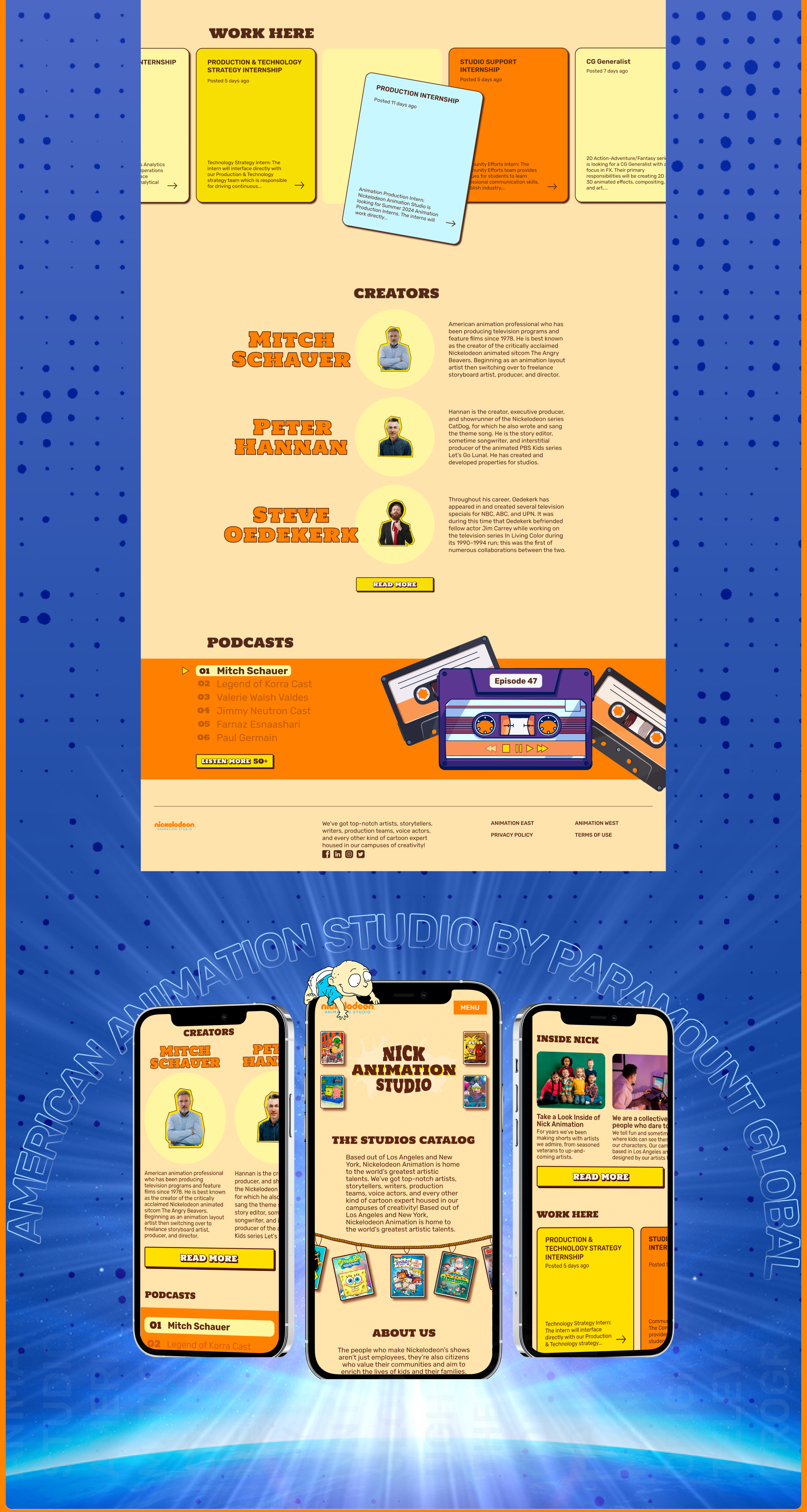 Nick Animation Studio | Corporate Website Redesign — Изображение №3 — Интерфейсы, Иллюстрация на Dprofile