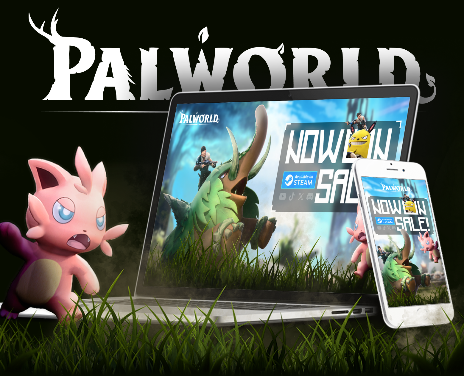 Landing page и карточки для игры Palworld — Интерфейсы, Анимация на Dprofile
