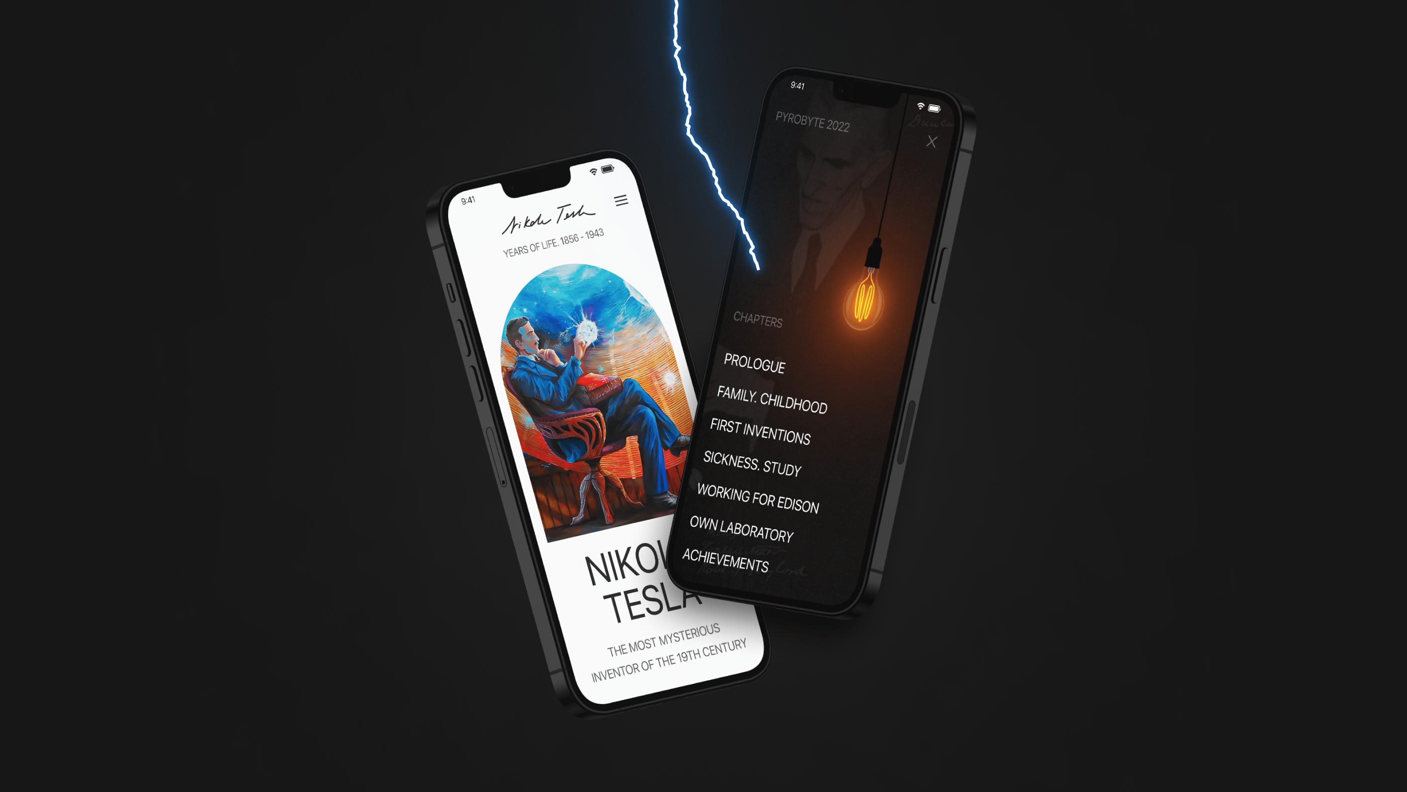 Никола Тесла. Повелитель молний — Изображение №3 — Интерфейсы, Анимация на Dprofile