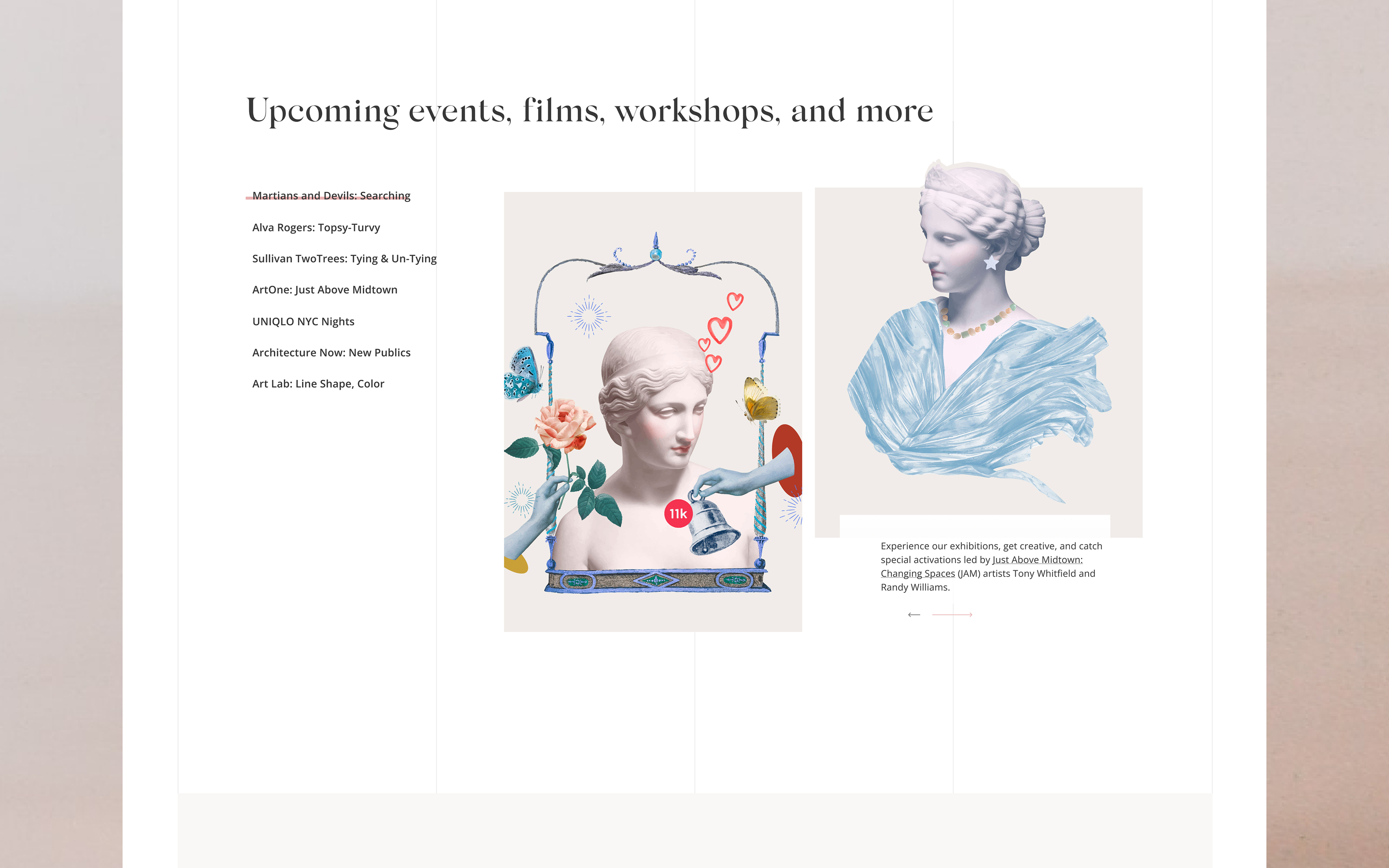 ArtOne — Сайт для музея современного искусства — Изображение №16 — Интерфейсы на Dprofile