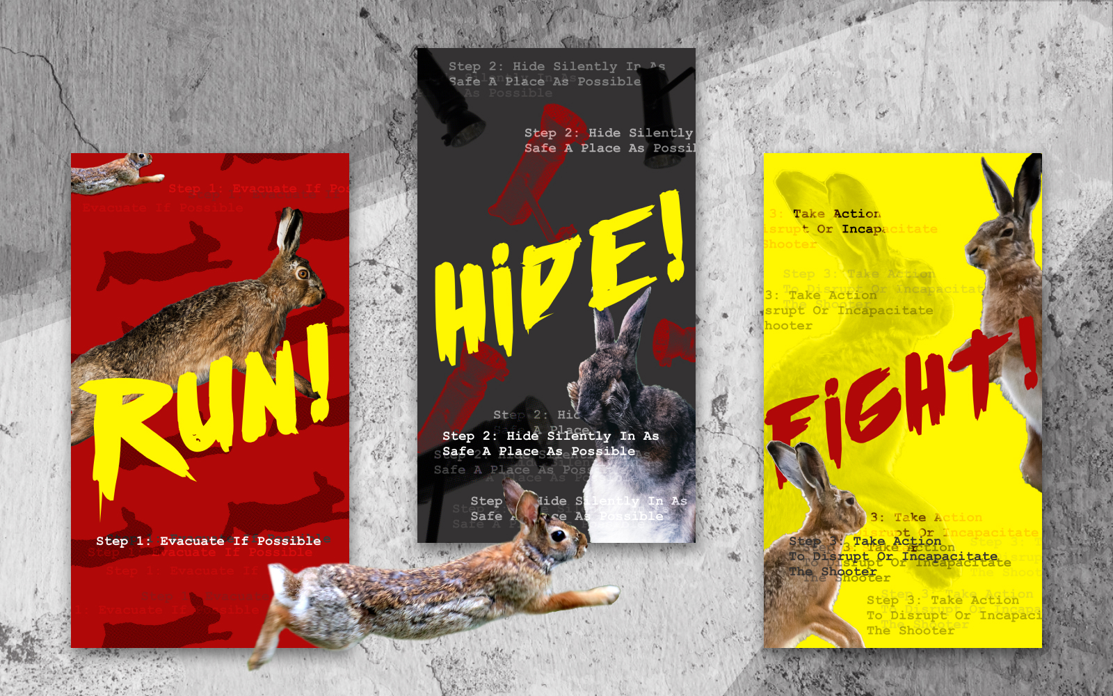 run/hide/fight | Серия постеров — Изображение №5 — Графика на Dprofile