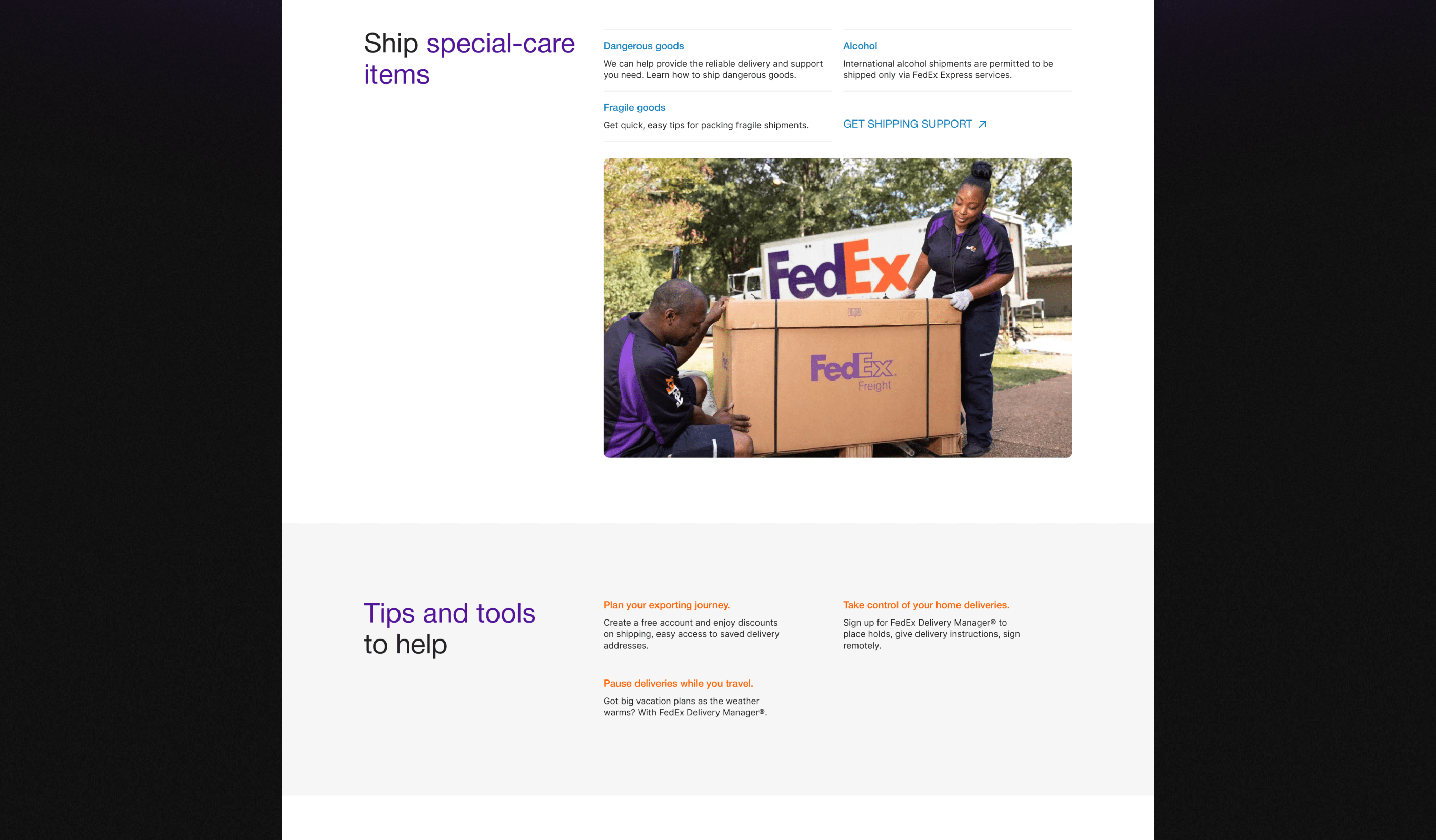 Fedex | corporate website redesign — Изображение №4 — Интерфейсы на Dprofile
