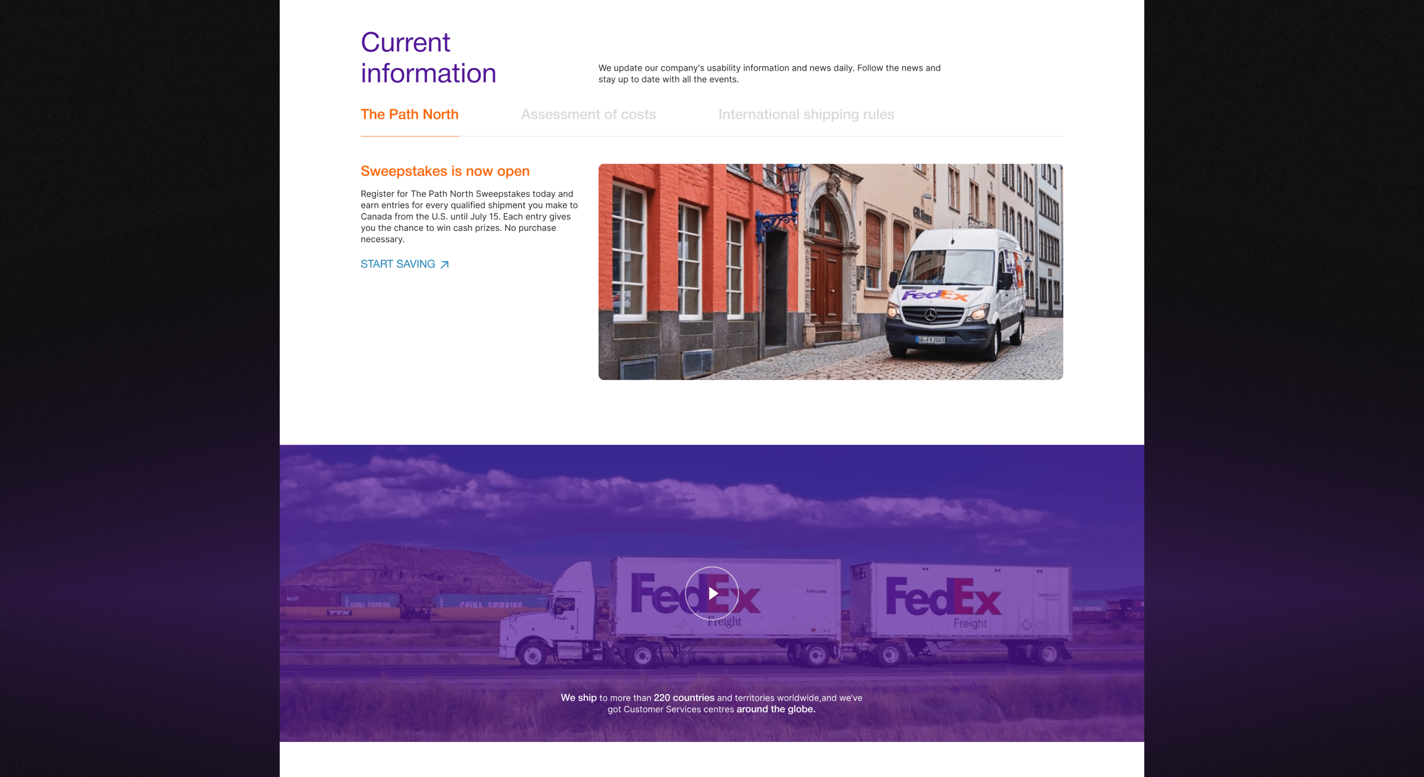 Fedex | corporate website redesign — Изображение №3 — Интерфейсы на Dprofile
