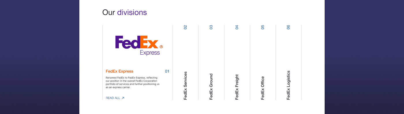 Fedex | corporate website redesign — Изображение №16 — Интерфейсы на Dprofile