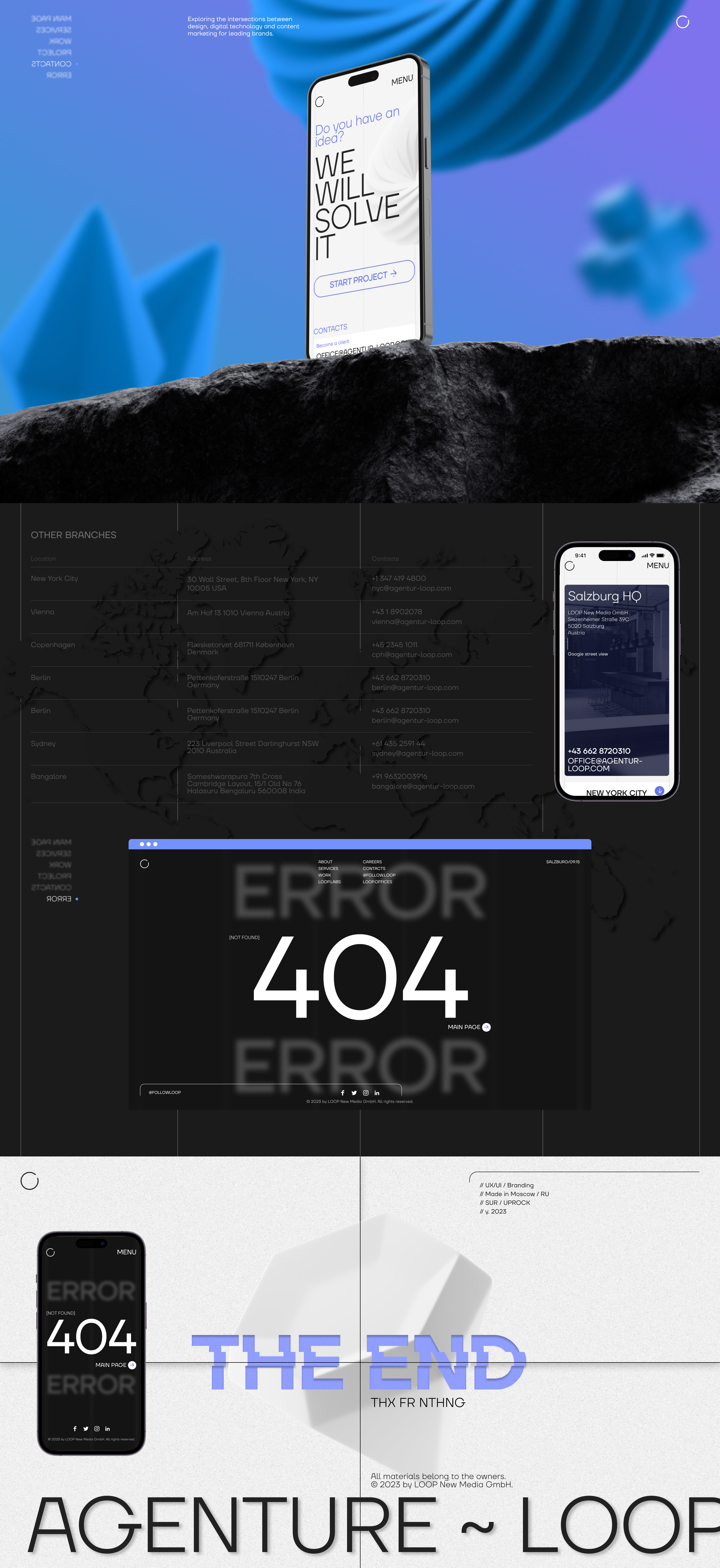 LOOP AGENTURE / studio identity & website — Изображение №6 — Интерфейсы, Брендинг на Dprofile