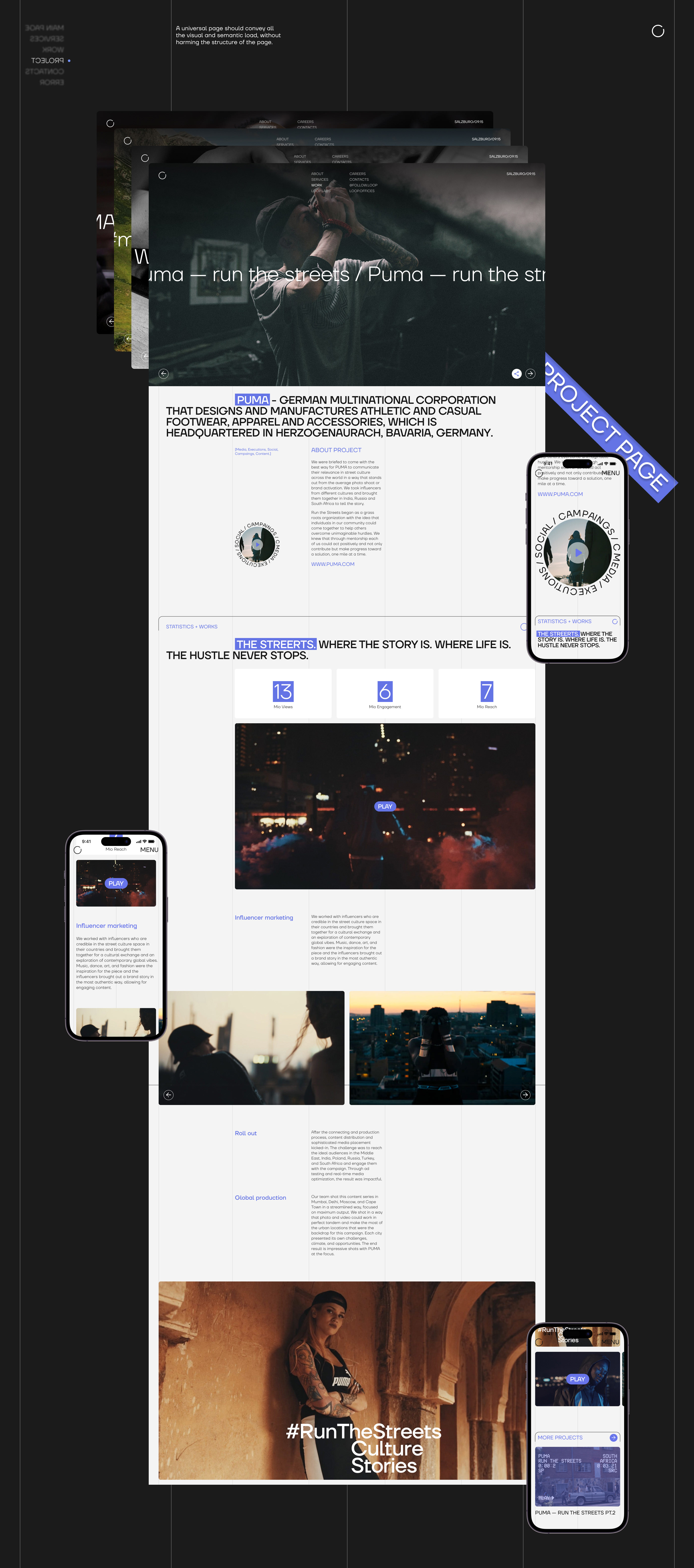 LOOP AGENTURE / studio identity & website — Изображение №5 — Интерфейсы, Брендинг на Dprofile
