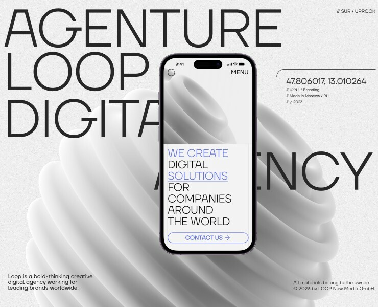 LOOP AGENTURE / studio identity & website — Интерфейсы, Брендинг на Dprofile