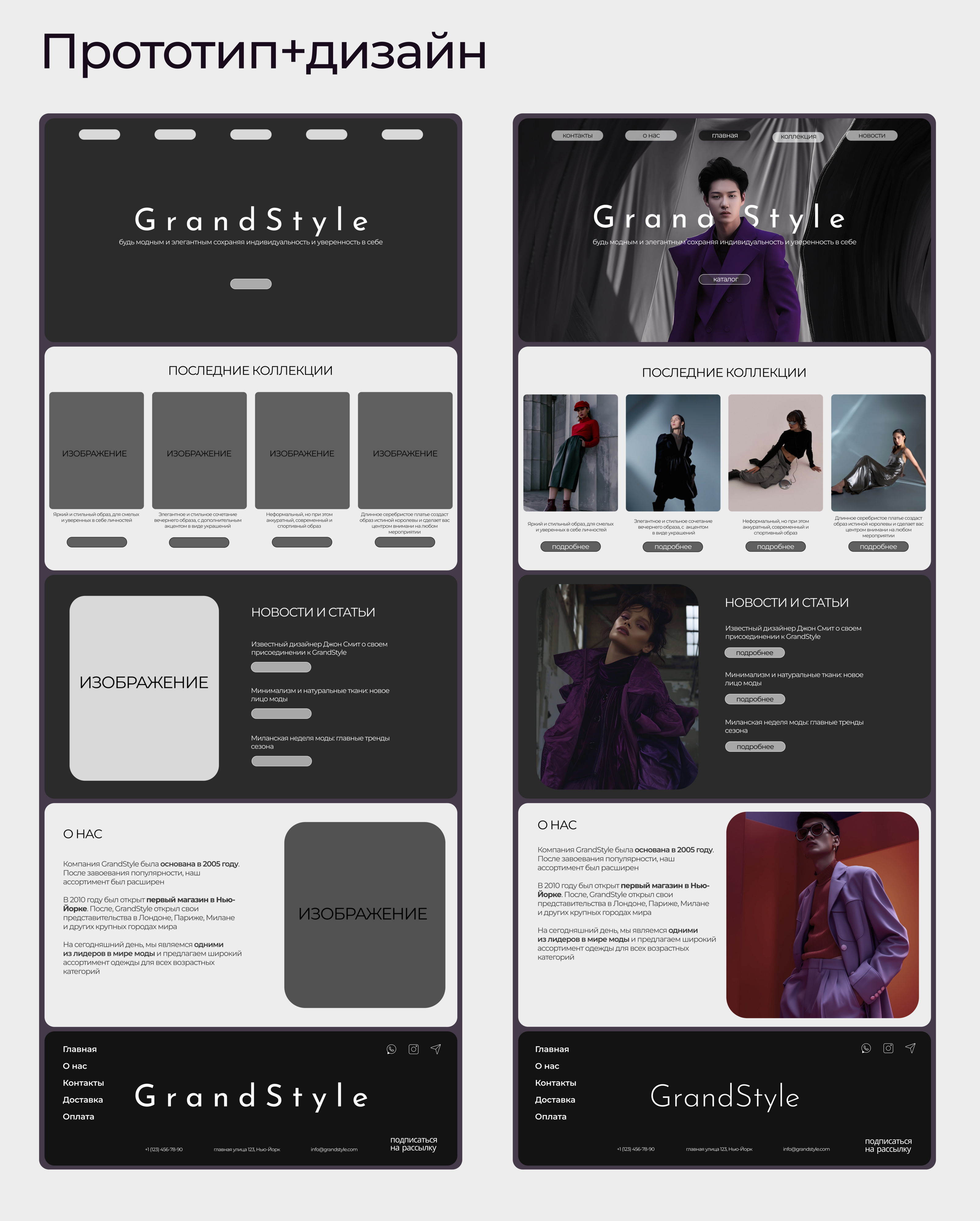 SITE GrandStyle fashion- Сайт | Мода — Изображение №7 — Интерфейсы, Анимация на Dprofile