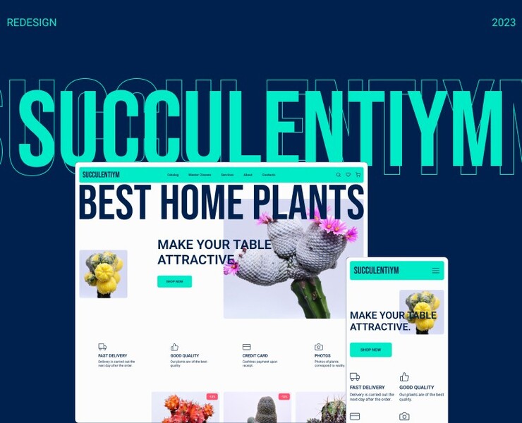 Plant store SUCCULENTIYM — Интерфейсы на Dprofile