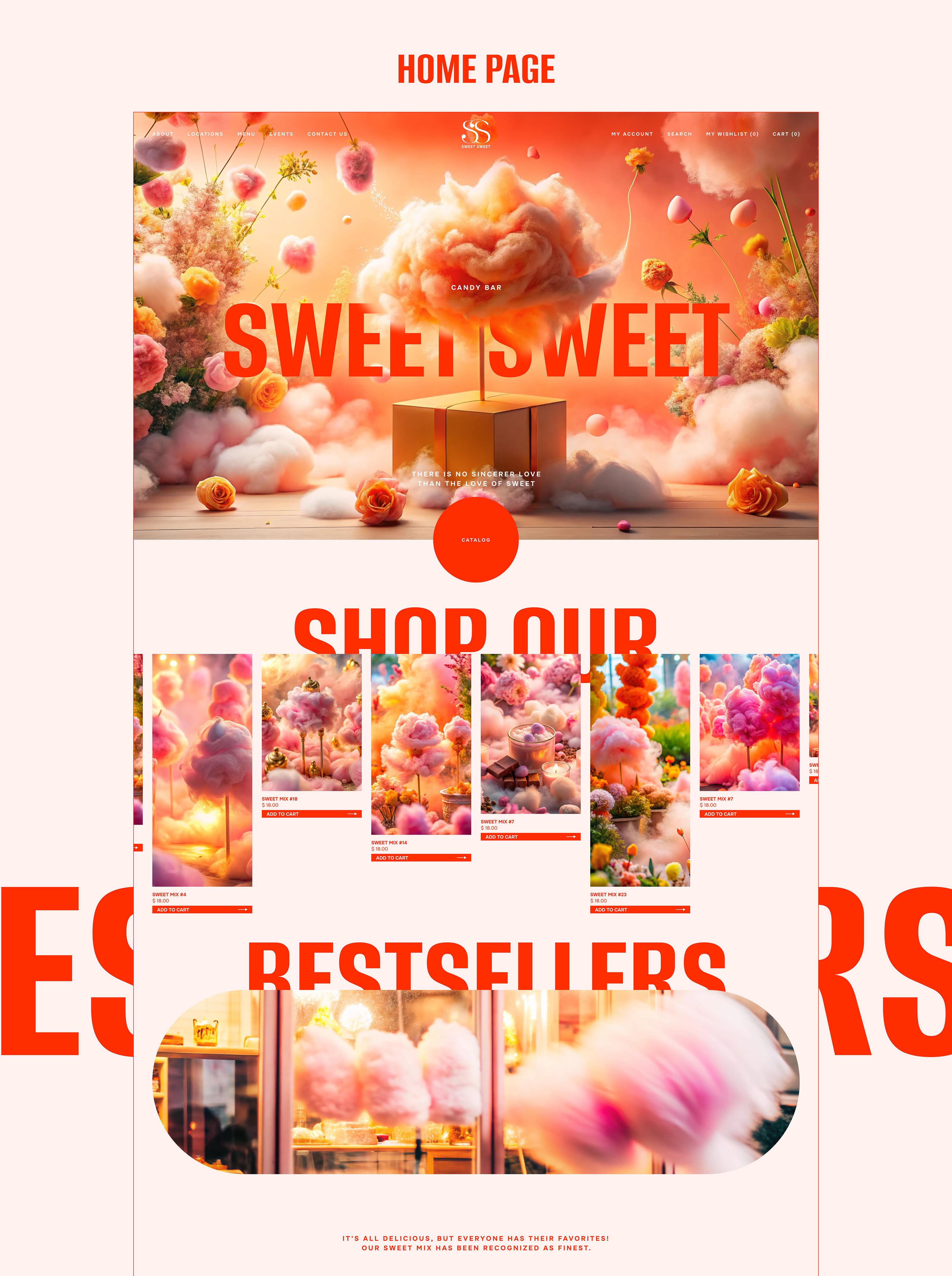 E-commerce — Candy Shop Sweet Sweet — Изображение №3 — Интерфейсы, Иллюстрация на Dprofile