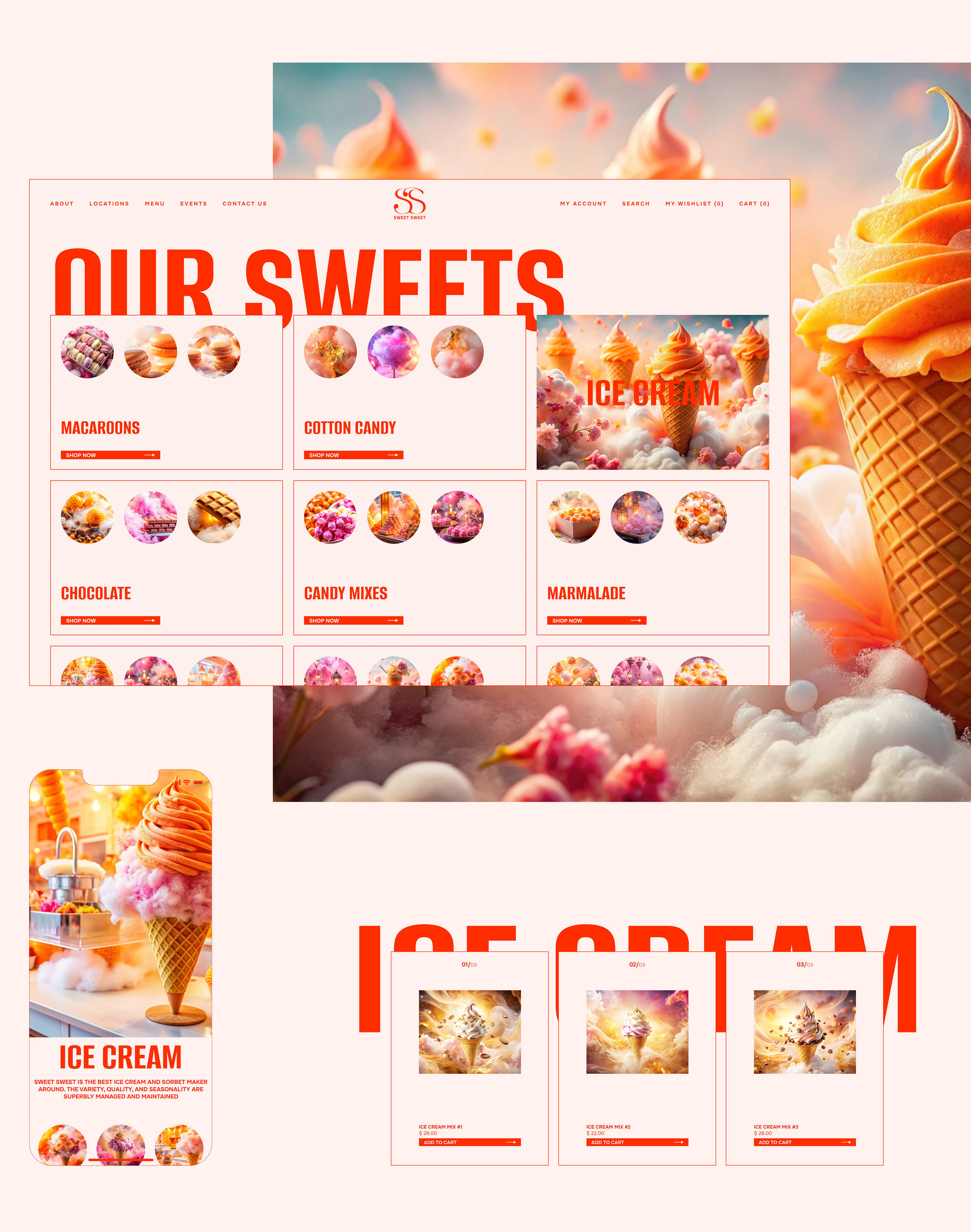 E-commerce — Candy Shop Sweet Sweet — Изображение №8 — Интерфейсы, Иллюстрация на Dprofile