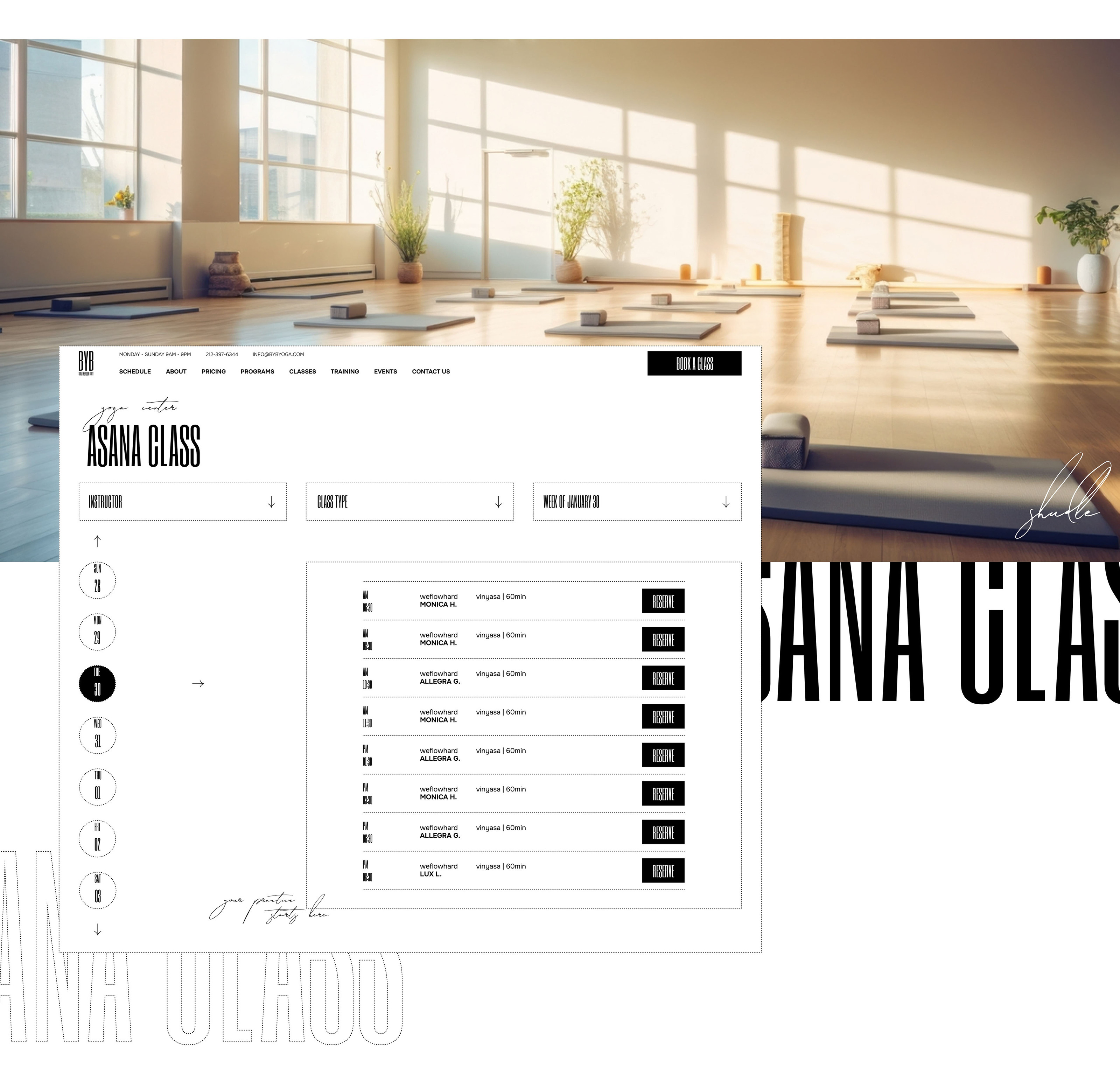 Yoga Center "Breathe your body" — Изображение №7 — Интерфейсы, Брендинг на Dprofile