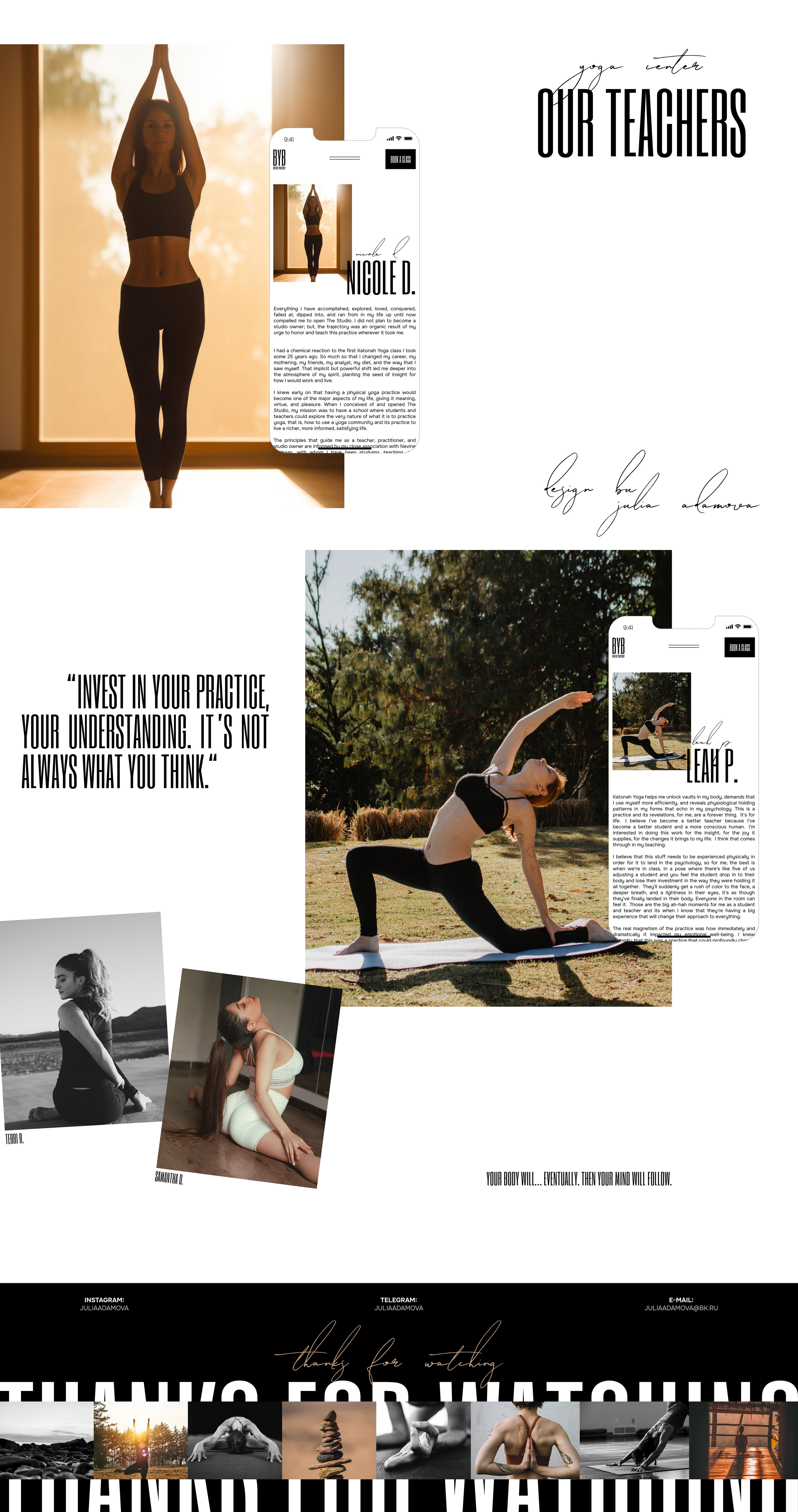 Yoga Center "Breathe your body" — Изображение №9 — Интерфейсы, Брендинг на Dprofile