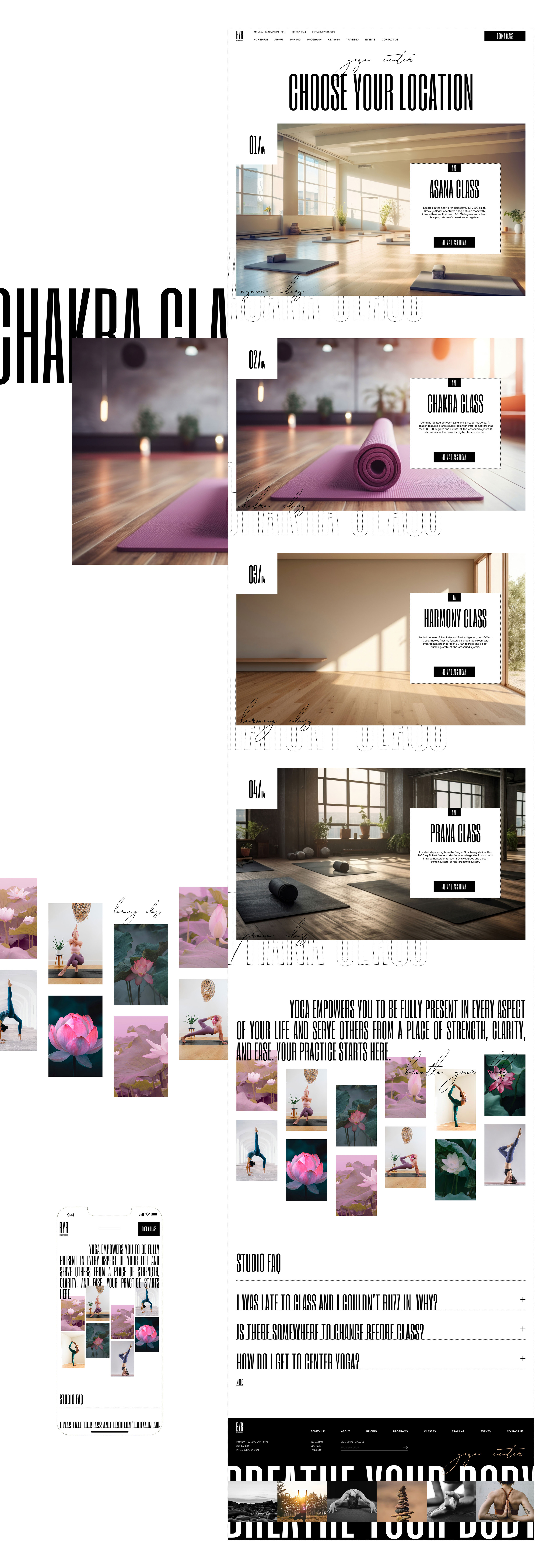 Yoga Center "Breathe your body" — Изображение №8 — Интерфейсы, Брендинг на Dprofile