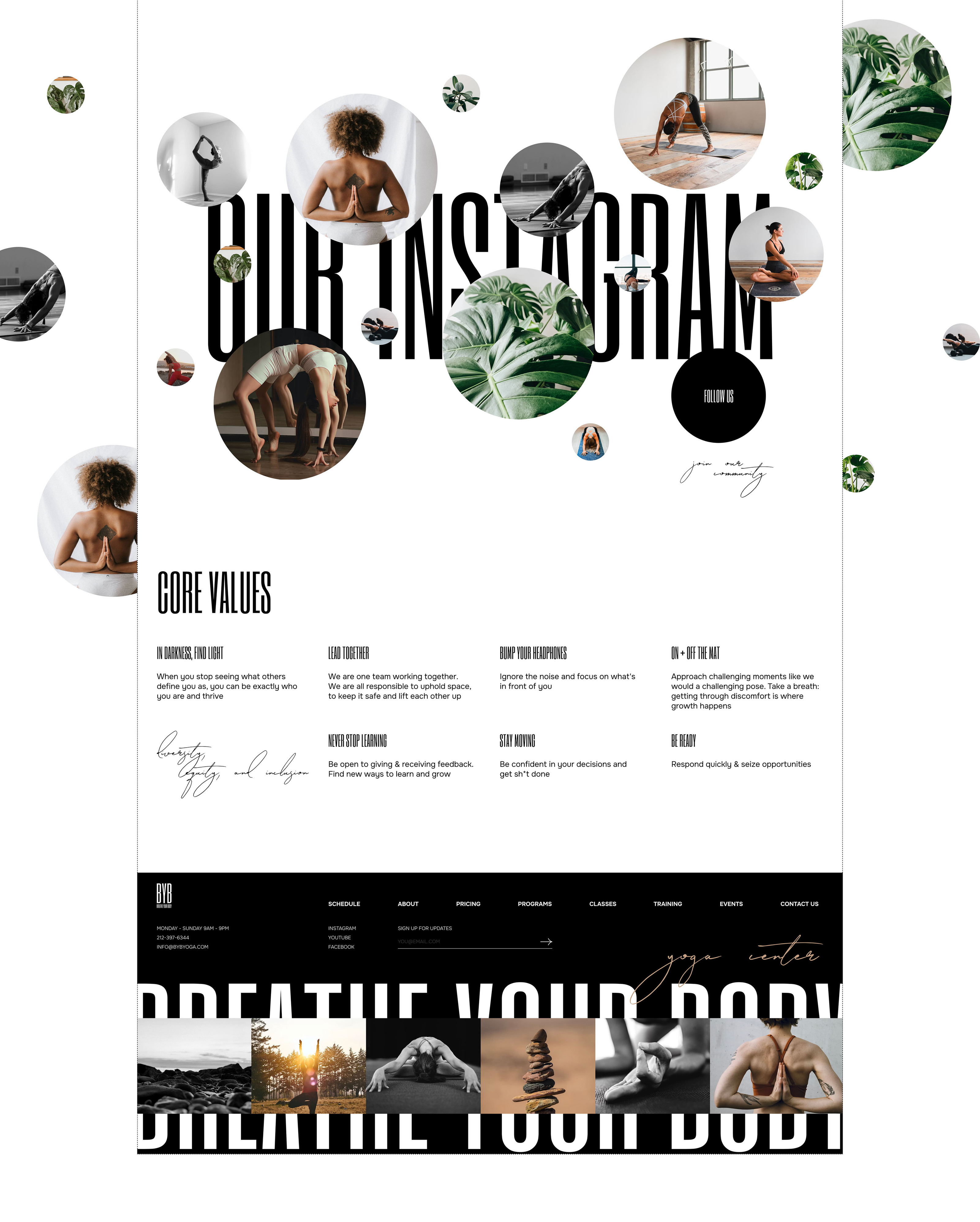 Yoga Center "Breathe your body" — Изображение №6 — Интерфейсы, Брендинг на Dprofile