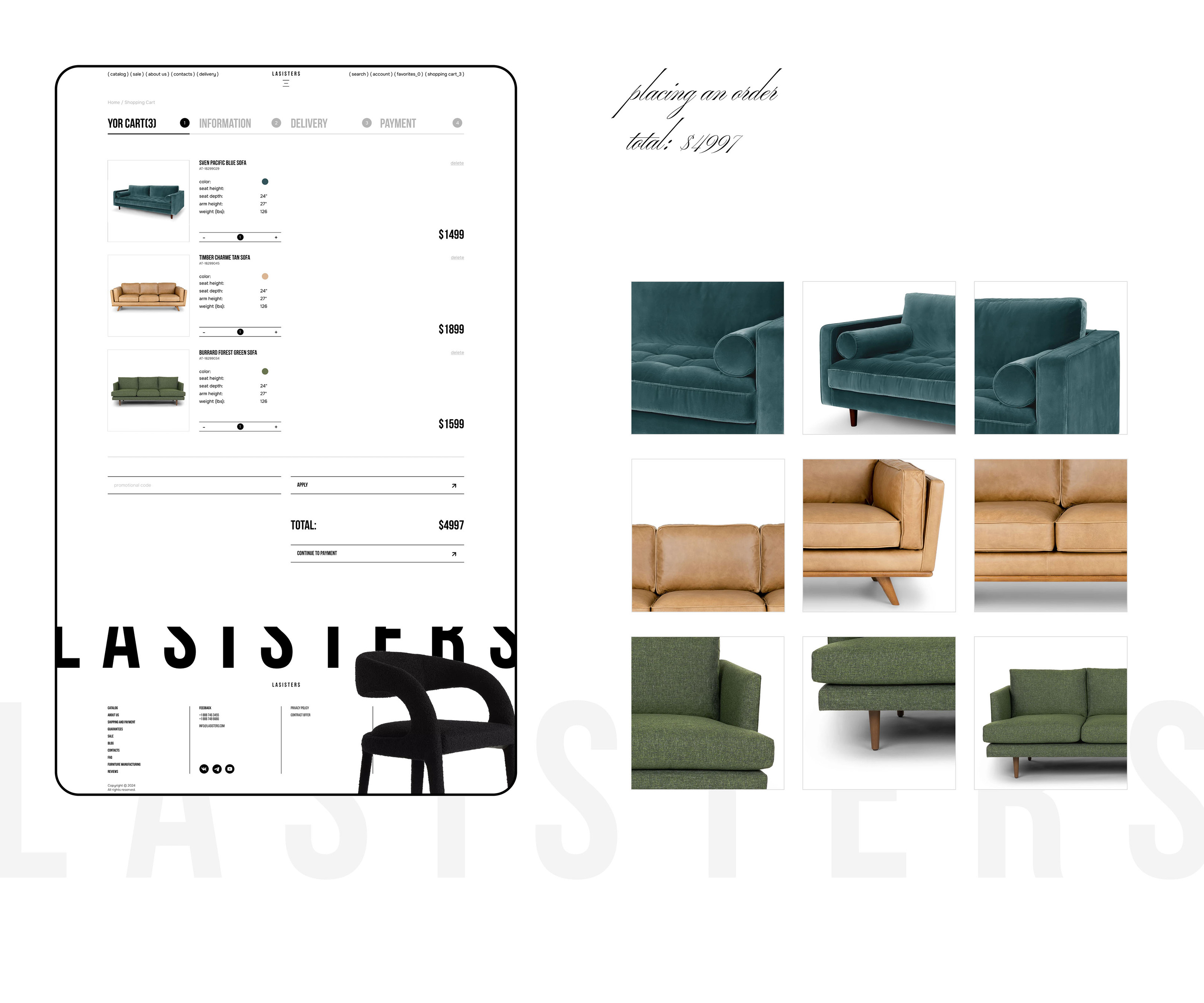 Lasisters | Furniture online store | E-commerce — Изображение №7 — Интерфейсы, Графика на Dprofile