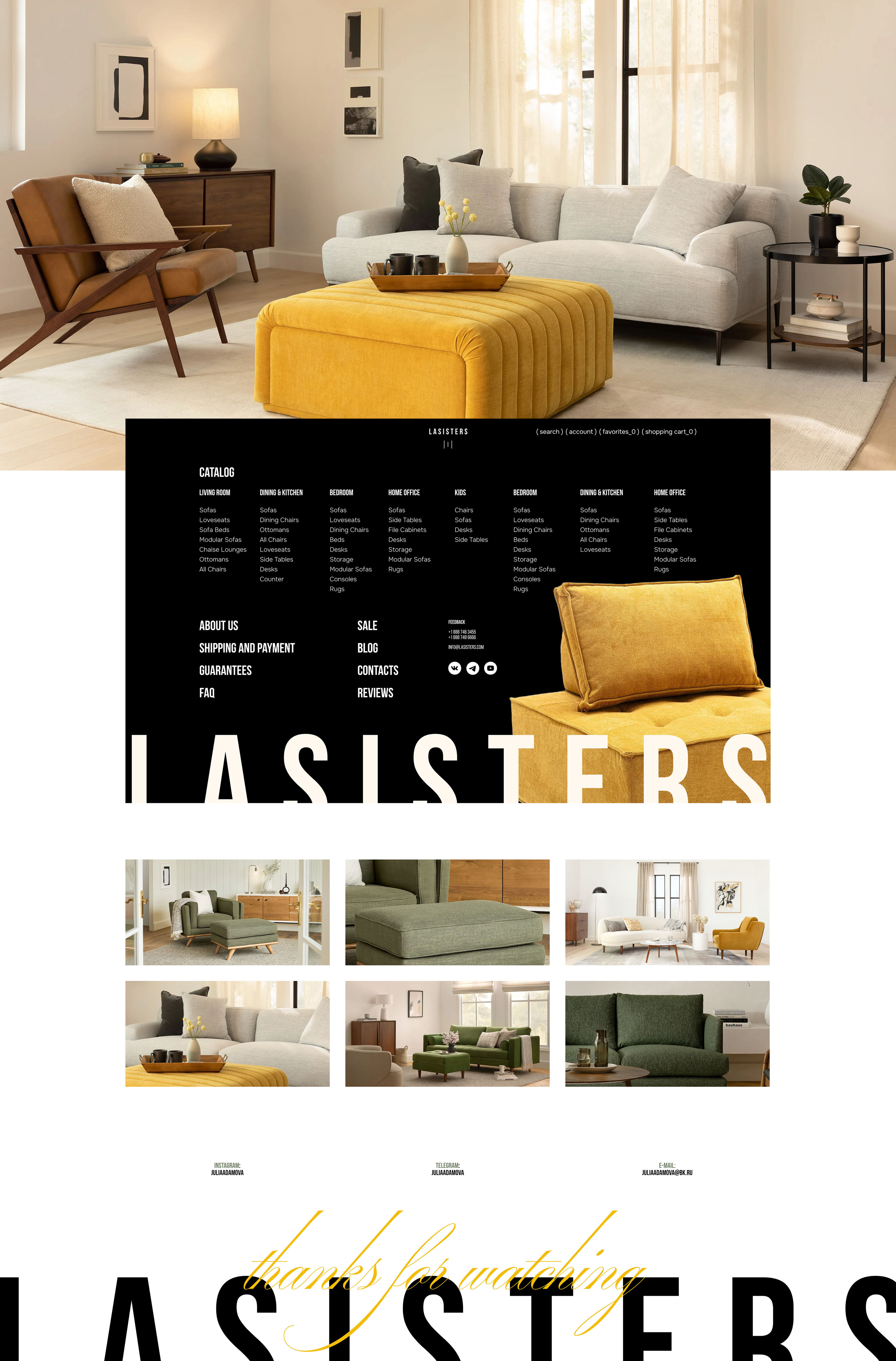 Lasisters | Furniture online store | E-commerce — Изображение №8 — Интерфейсы, Графика на Dprofile