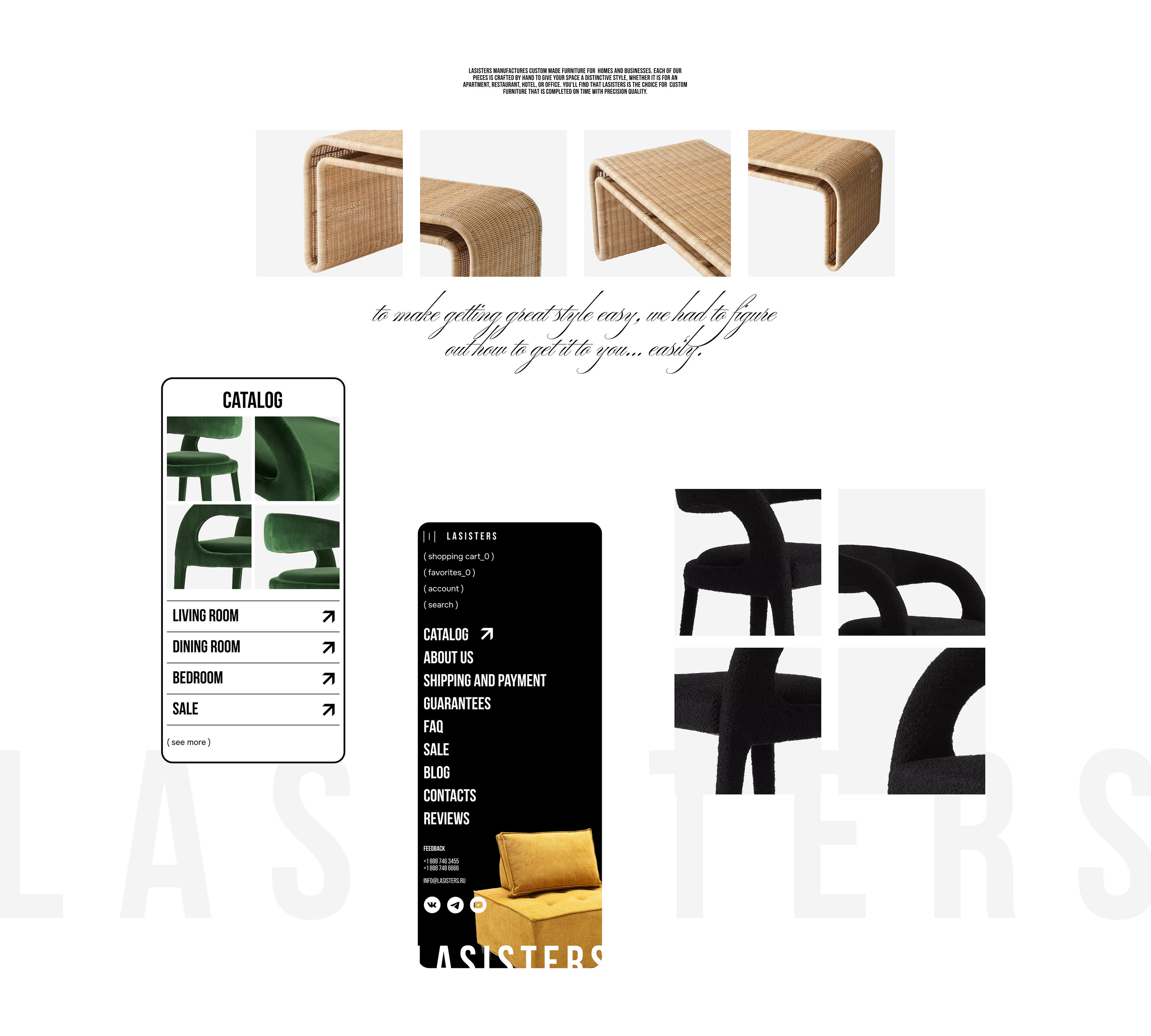 Lasisters | Furniture online store | E-commerce — Изображение №2 — Интерфейсы, Графика на Dprofile