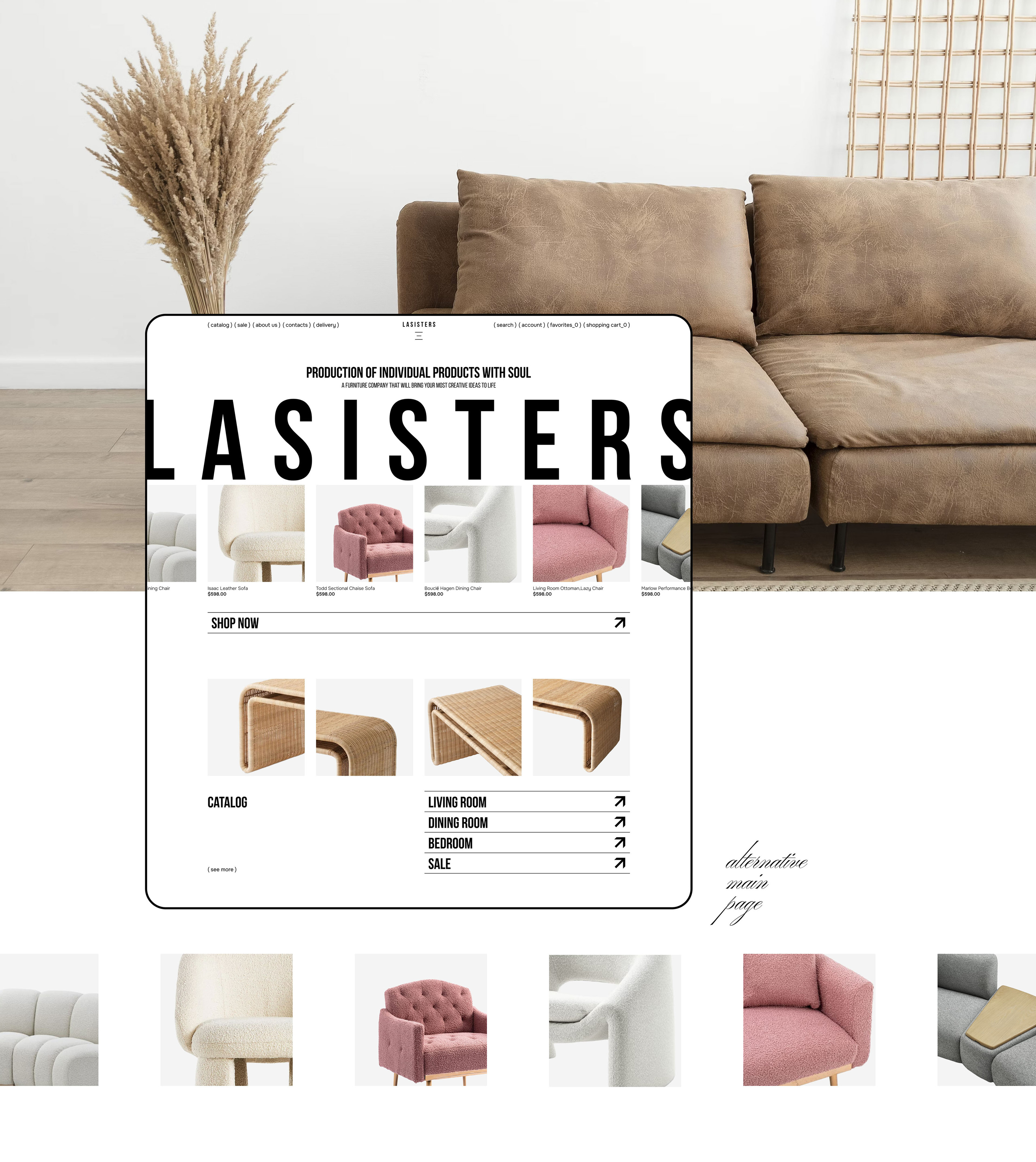 Lasisters | Furniture online store | E-commerce — Изображение №4 — Интерфейсы, Графика на Dprofile