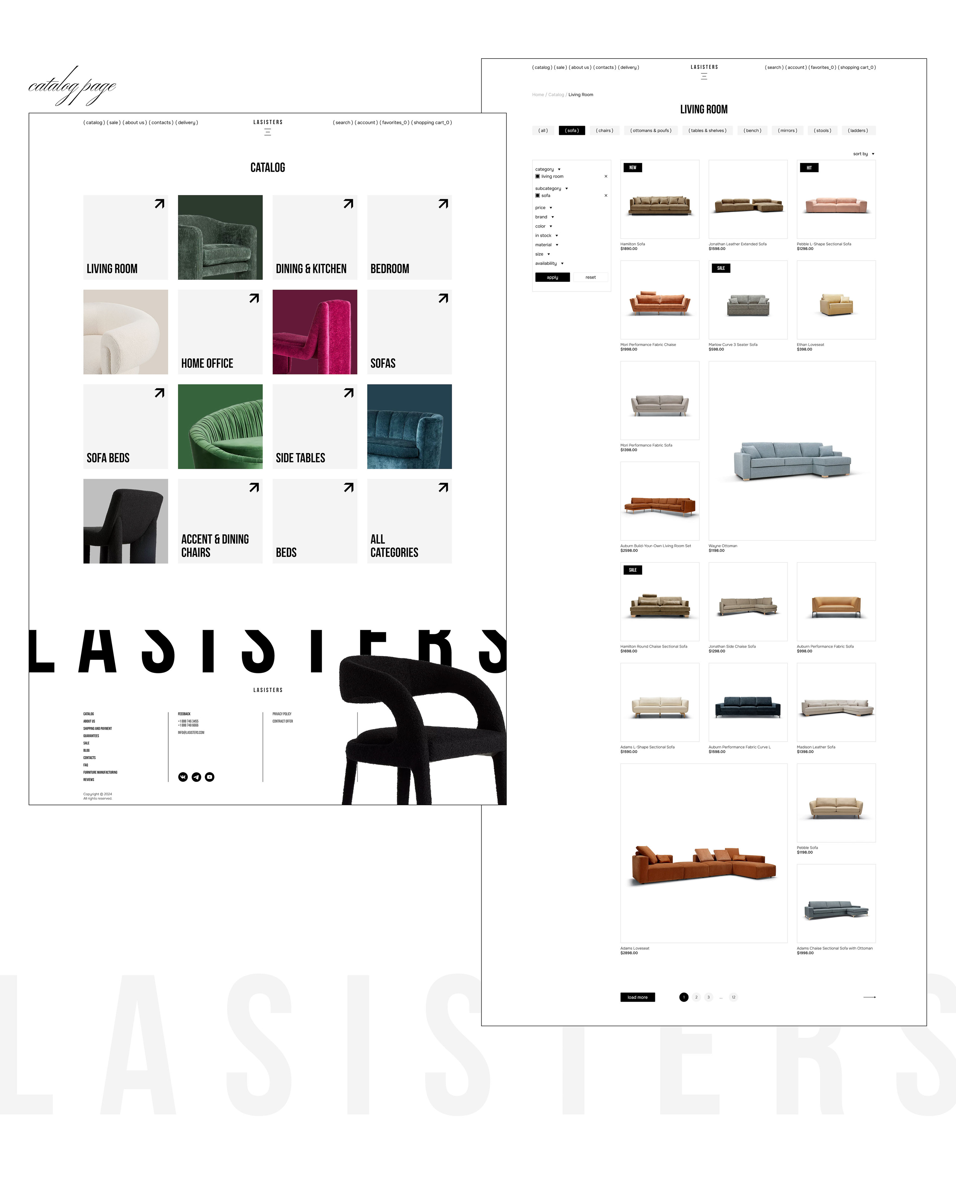 Lasisters | Furniture online store | E-commerce — Изображение №5 — Интерфейсы, Графика на Dprofile