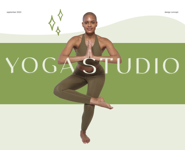 Yoga studio | Landing page concept — Интерфейсы, Брендинг на Dprofile