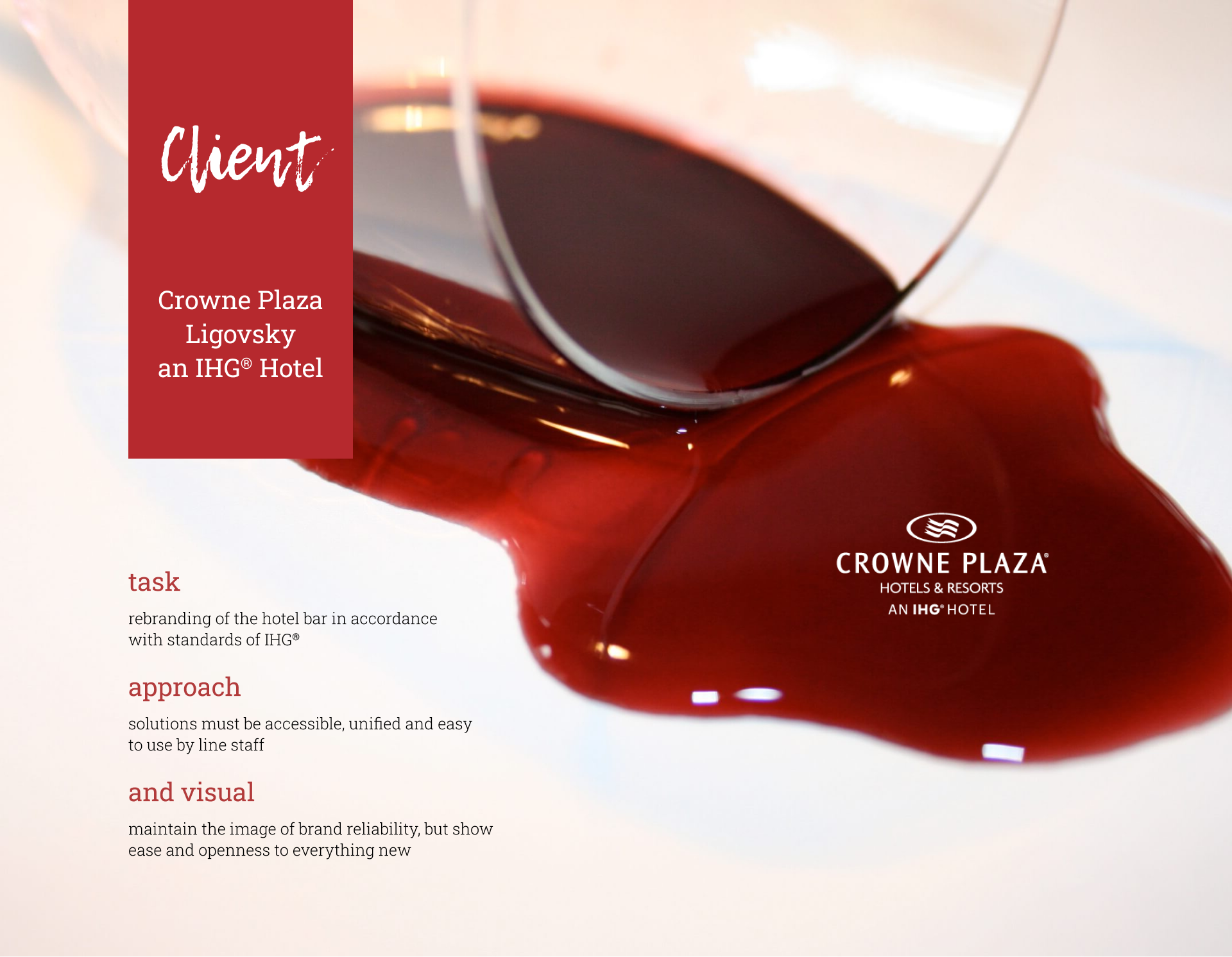 Ребрэндинг для Crowne Plaza Ligovsky — Изображение №2 — Брендинг, Маркетинг на Dprofile