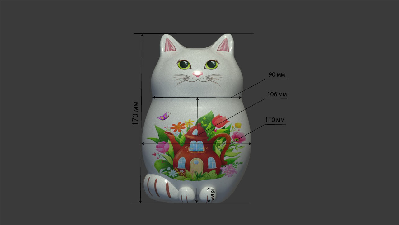 teapot cat, tea-meow — Изображение №3 — Иллюстрация на Dprofile