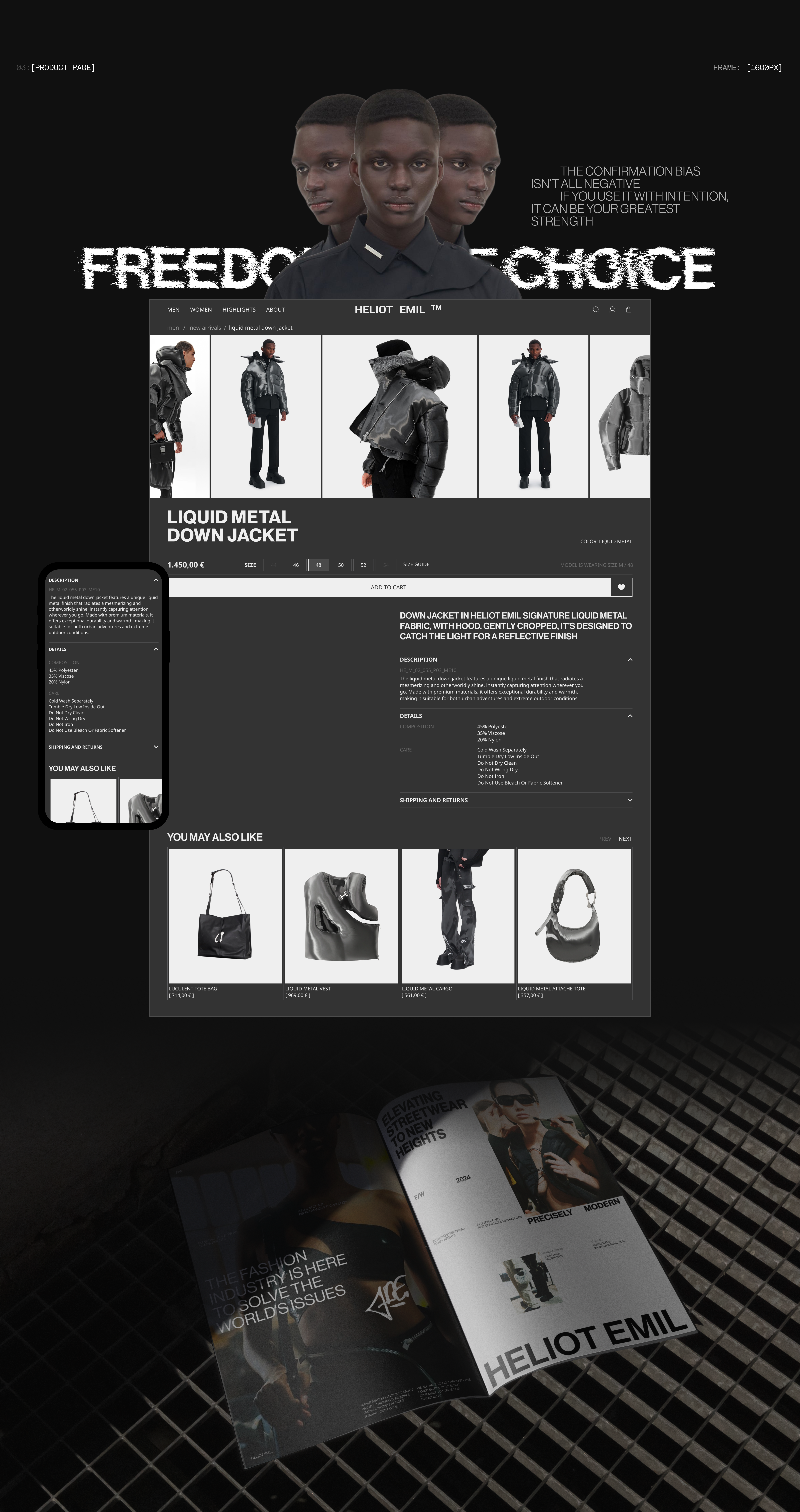 HELIOT EMIL | E-Commerce redesign — Изображение №8 — Интерфейсы, Анимация на Dprofile