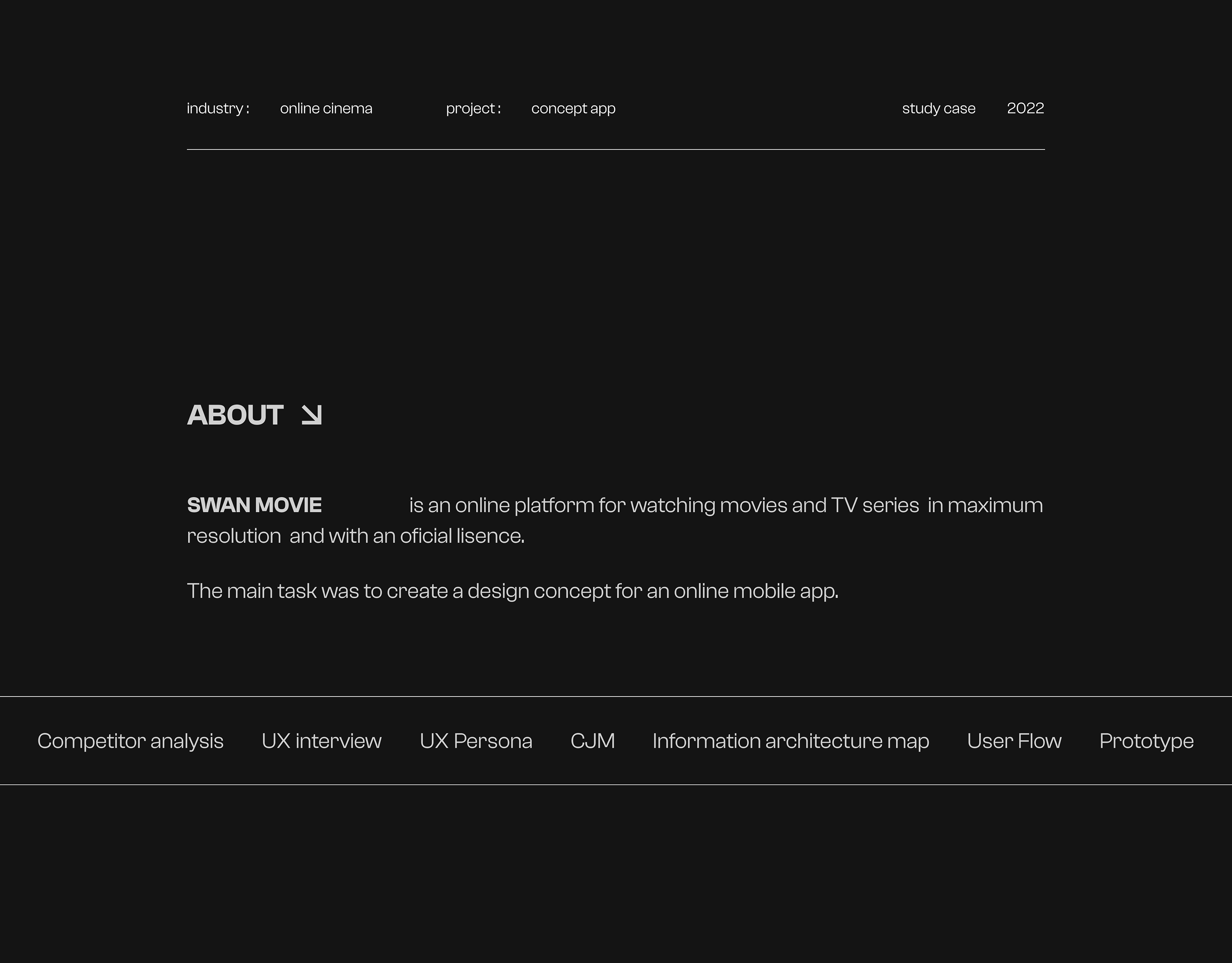 Swan Movie - Online Cinema — Изображение №2 — Интерфейсы на Dprofile